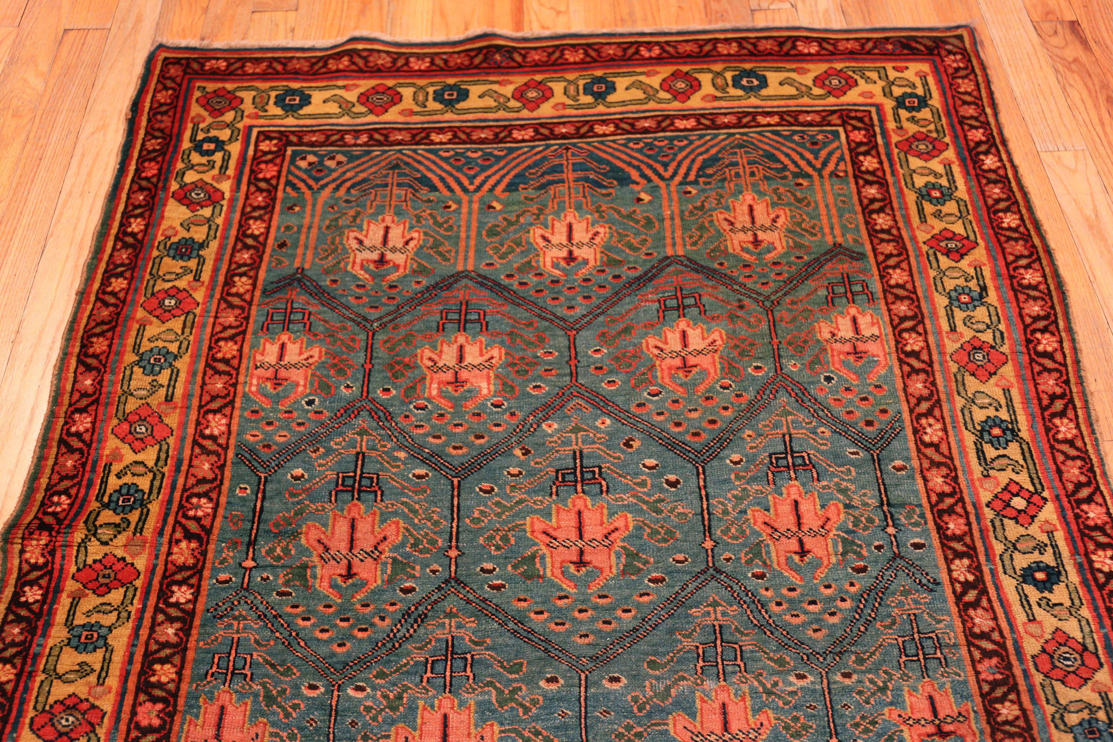 Persiano Nazmiyal Collection Antique Persian Bidjar Rug 4 ft 8 in x 7 ft 7 in in vendita