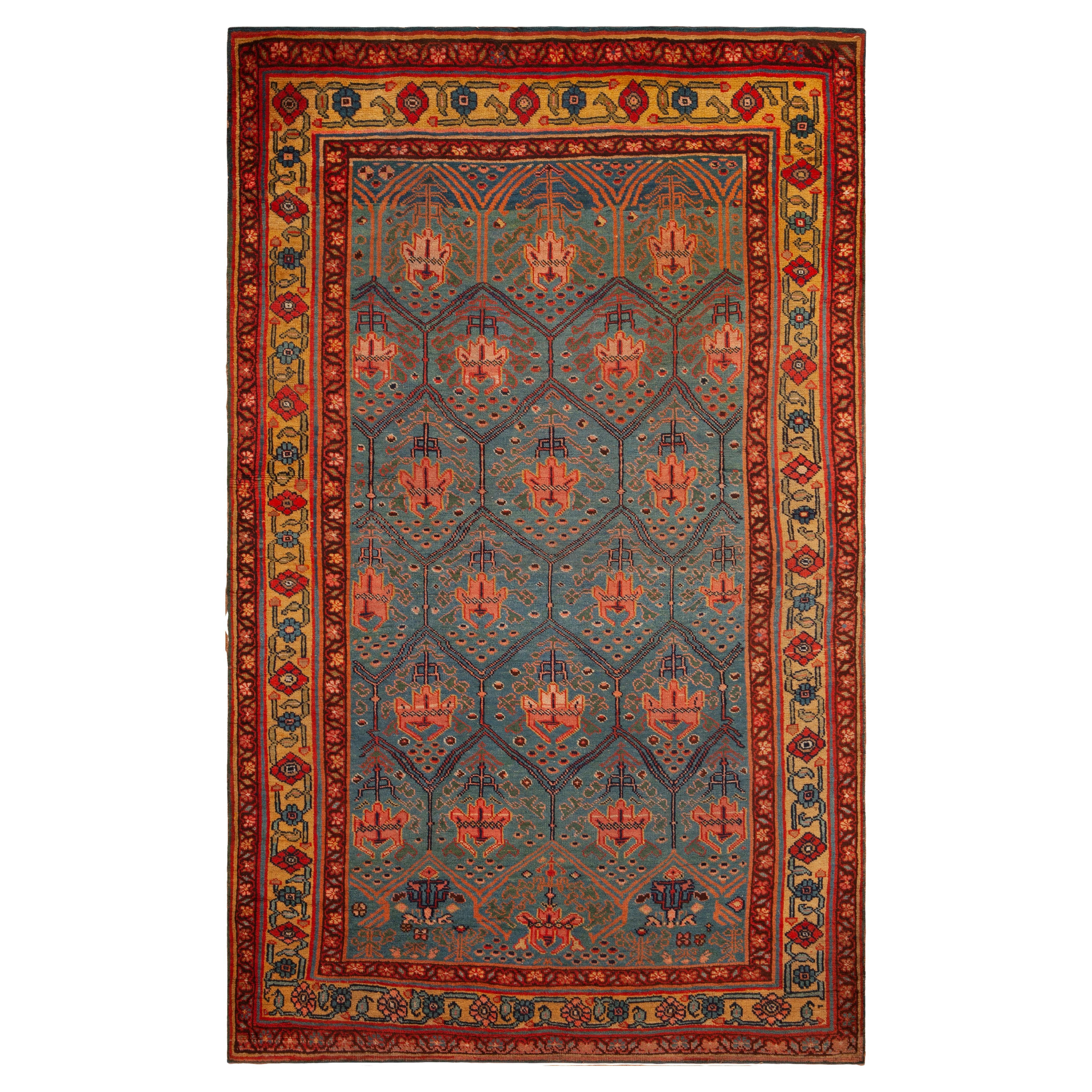 Nazmiyal Collection Antique Persian Bidjar Rug 4 ft 8 in x 7 ft 7 in