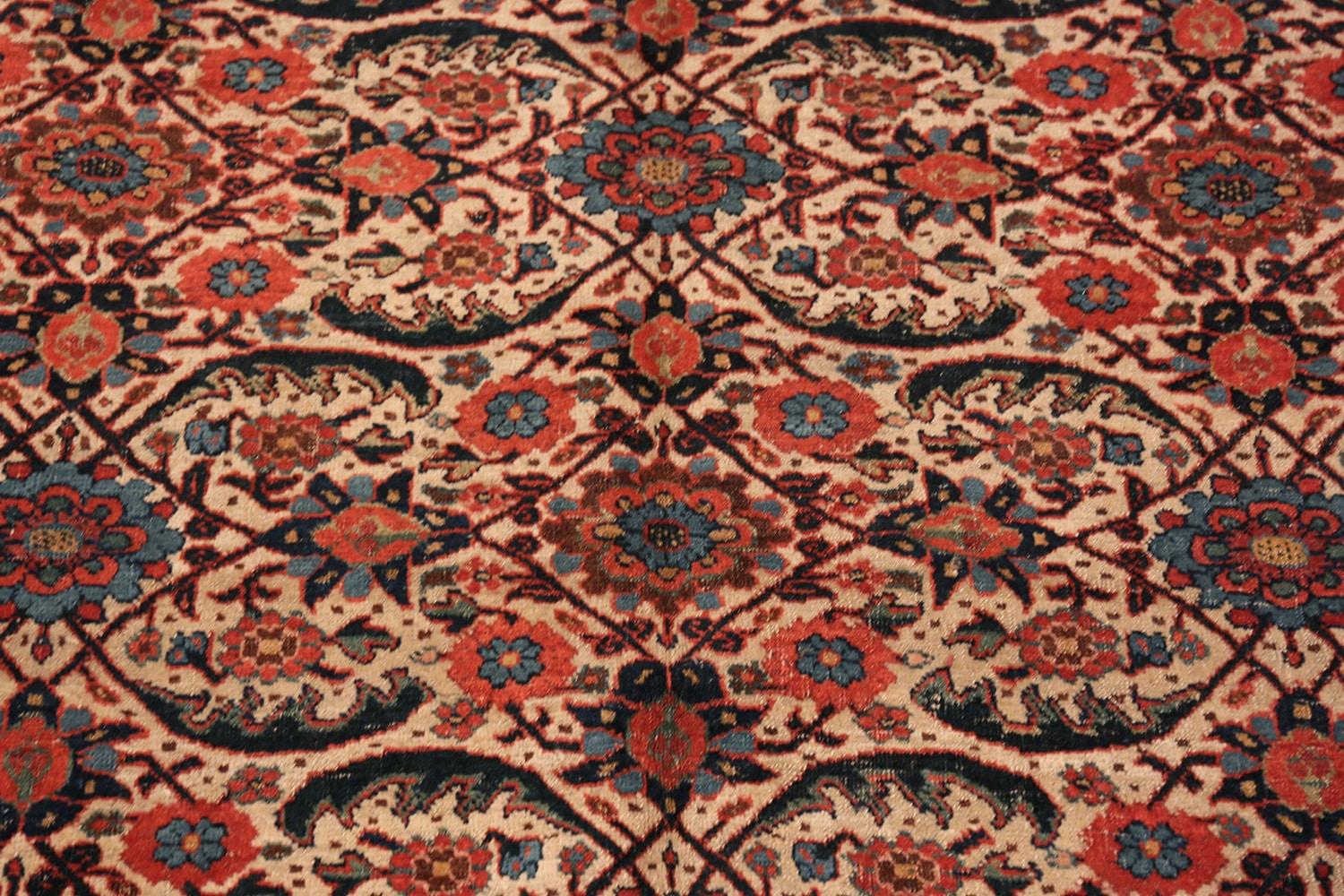 Hand-Knotted Antique Persian Bidjar Rug. 8 ft. 7 in x 19 ft. 6 in For Sale
