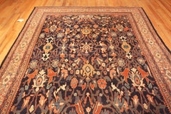 Nazmiyal Collection Antique Persian Floral Mahal Rug 8 ft 7 in x 11 ft 3 in