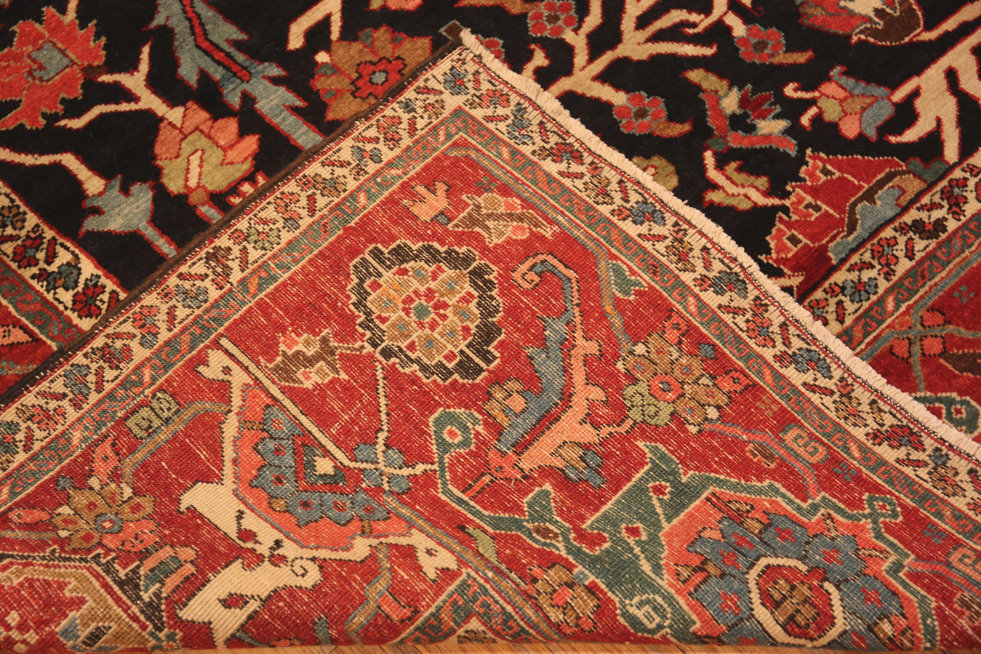 Antique Persian Heriz Rug. 11 ft 6 in x 13 ft 2 in For Sale 2