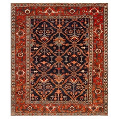 Nazmiyal Collection Antike persische Heriz Teppich 5 ft 2 in x 6 ft