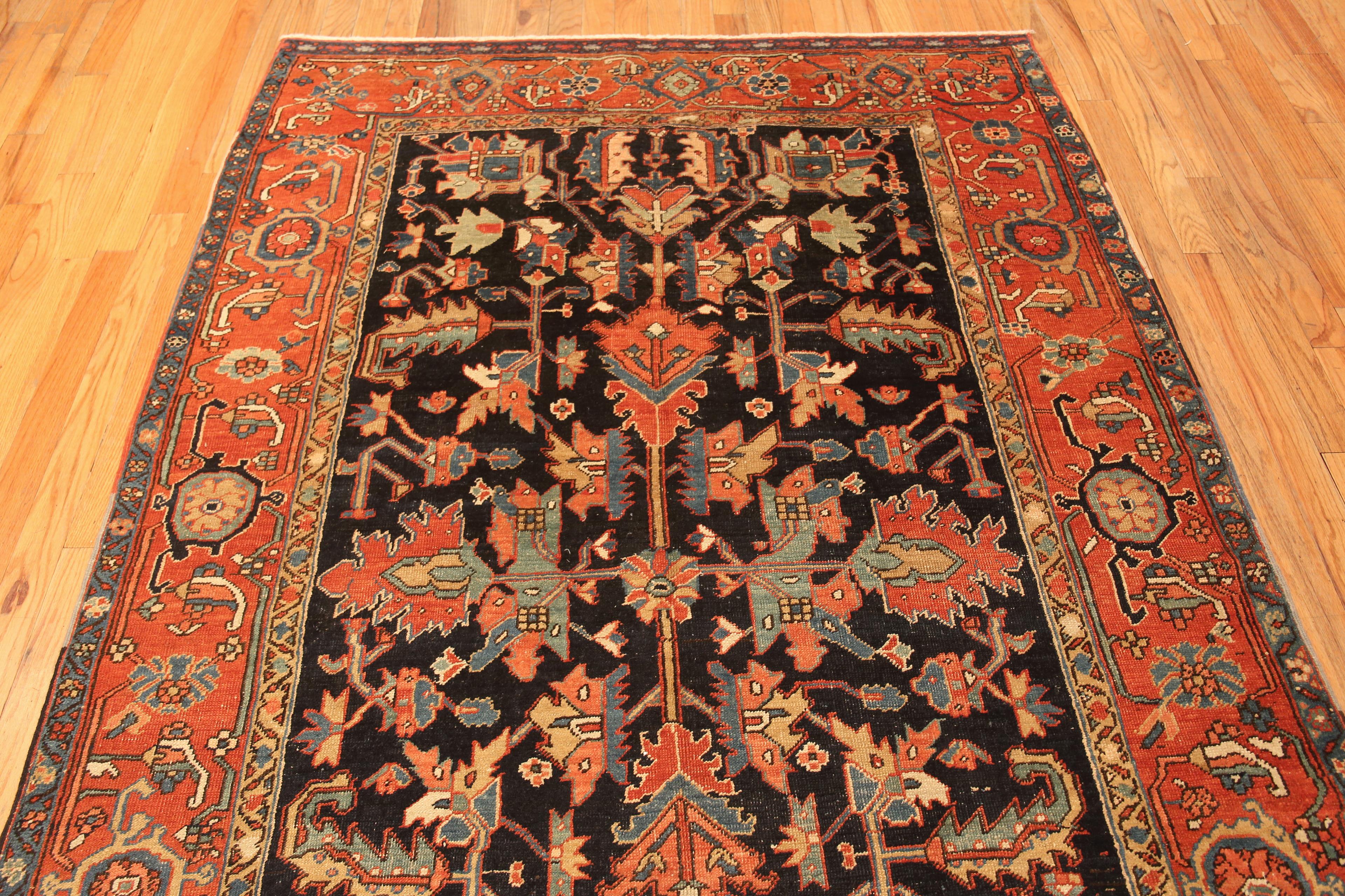Heriz Serapi Nazmiyal Collection Antique Persian Heriz Rug. 6 ft 4 in x 9 ft