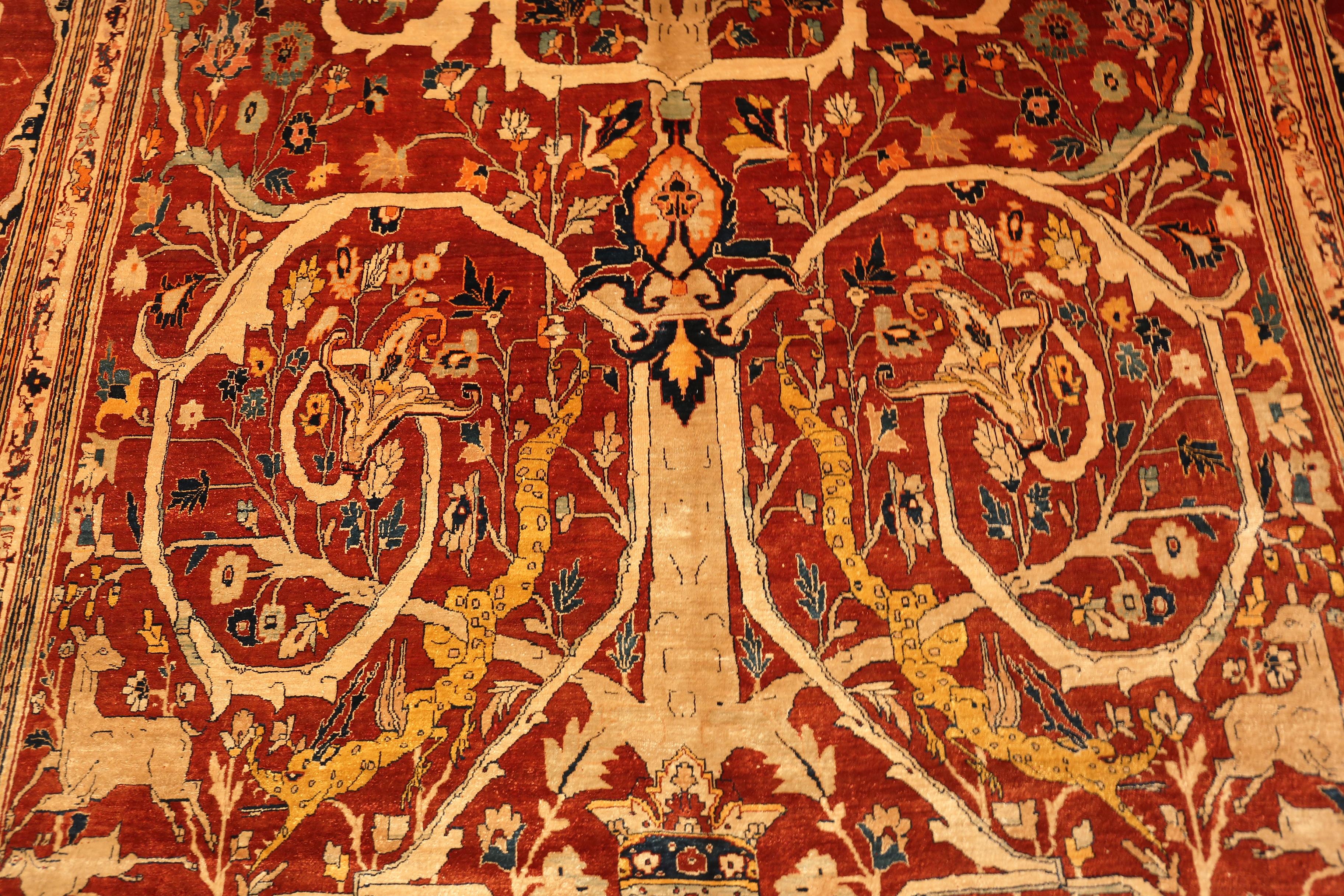 Nazmiyal Collection Antique Persian Heriz Rug 7 ft 5 in x 11 ft 5 in en vente 5