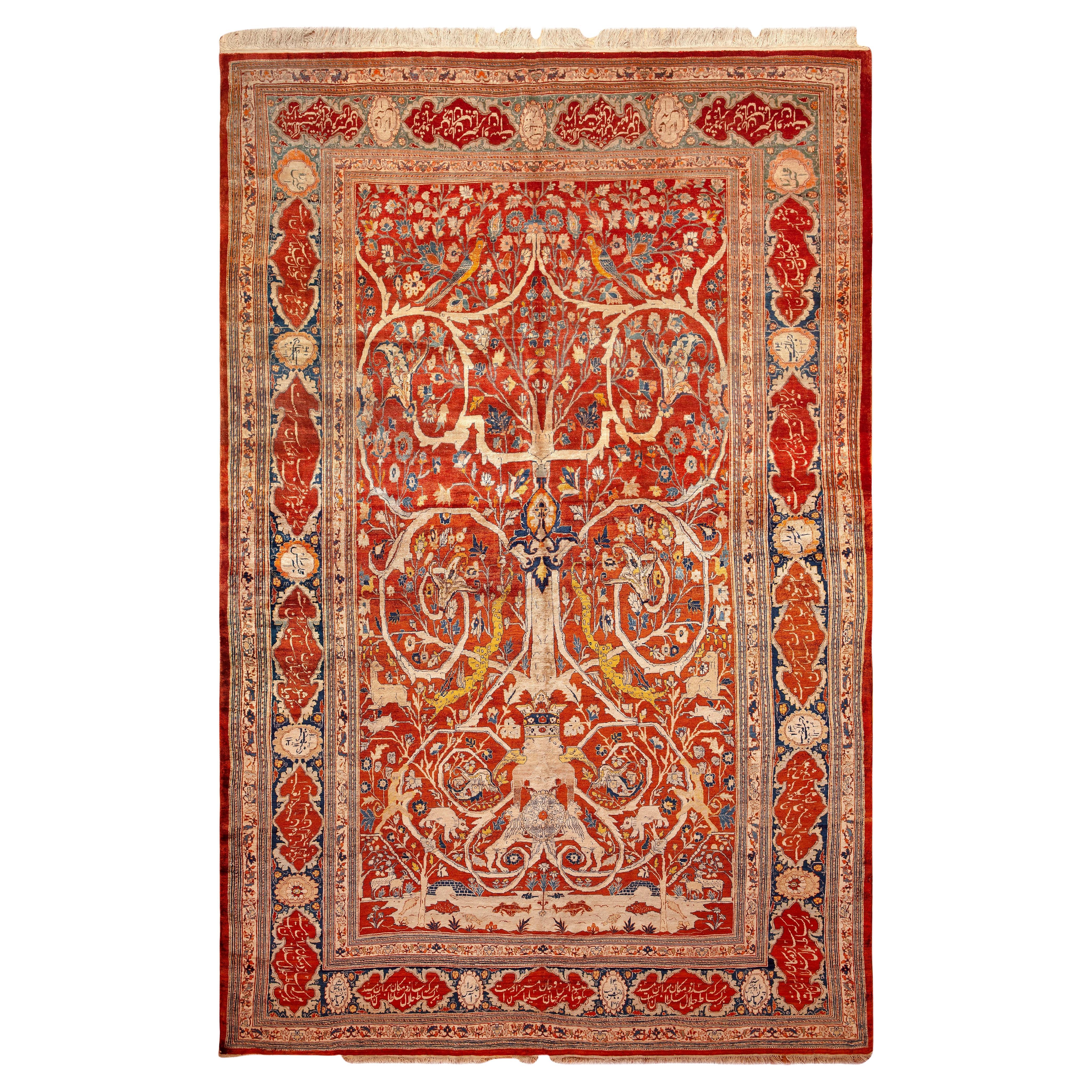 Nazmiyal Collection Antique Persian Heriz Rug 7 ft 5 in x 11 ft 5 in