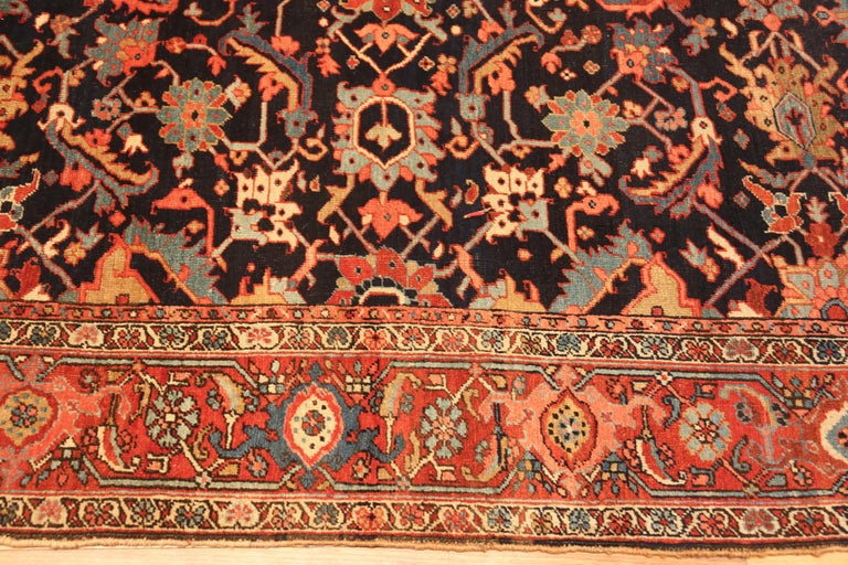 Heriz Area Rug Antique Persian Heriz Rug. 8 ft 5 in x 10 ft 3 in For Sale at 1stDibs