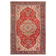 Nazmiyal Collection Antique Persian Heriz Serapi Rug 7'10" x 11'7"