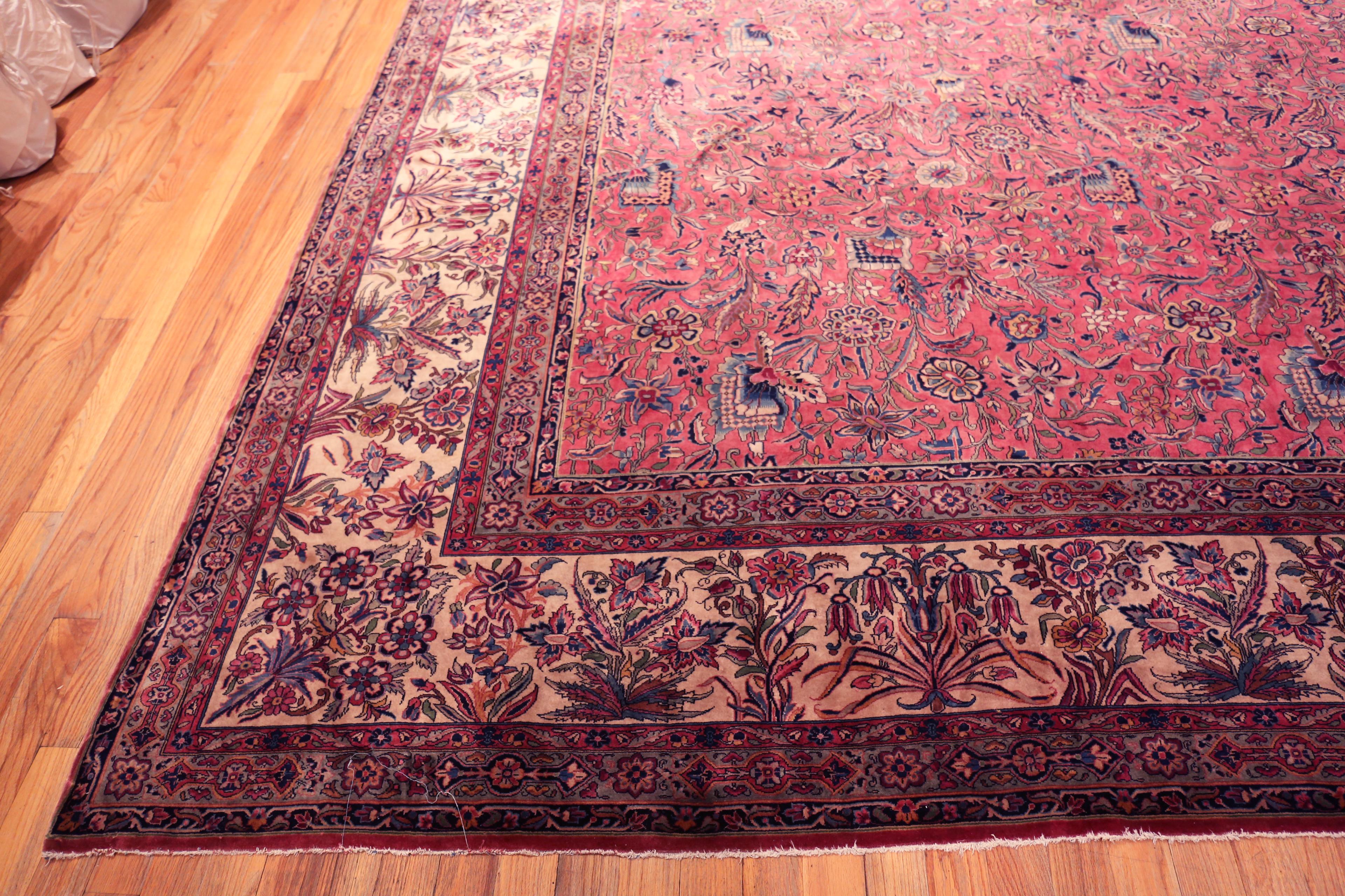 Collection Nazmiyal Collection Antique Perse Kashan Tapis 14 ft 7 in x 19 ft 6 in en vente 5