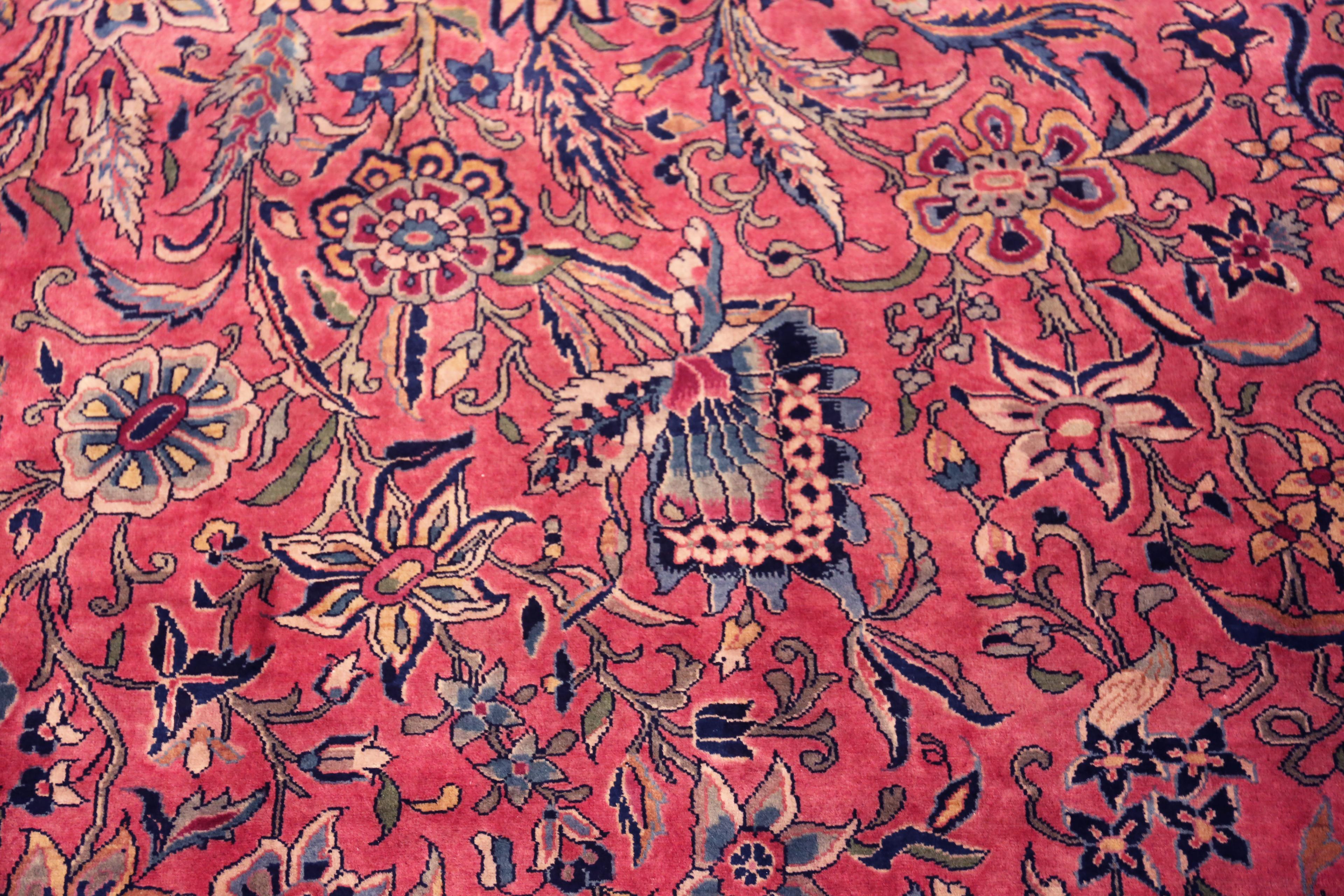 20ième siècle Collection Nazmiyal Collection Antique Perse Kashan Tapis 14 ft 7 in x 19 ft 6 in en vente