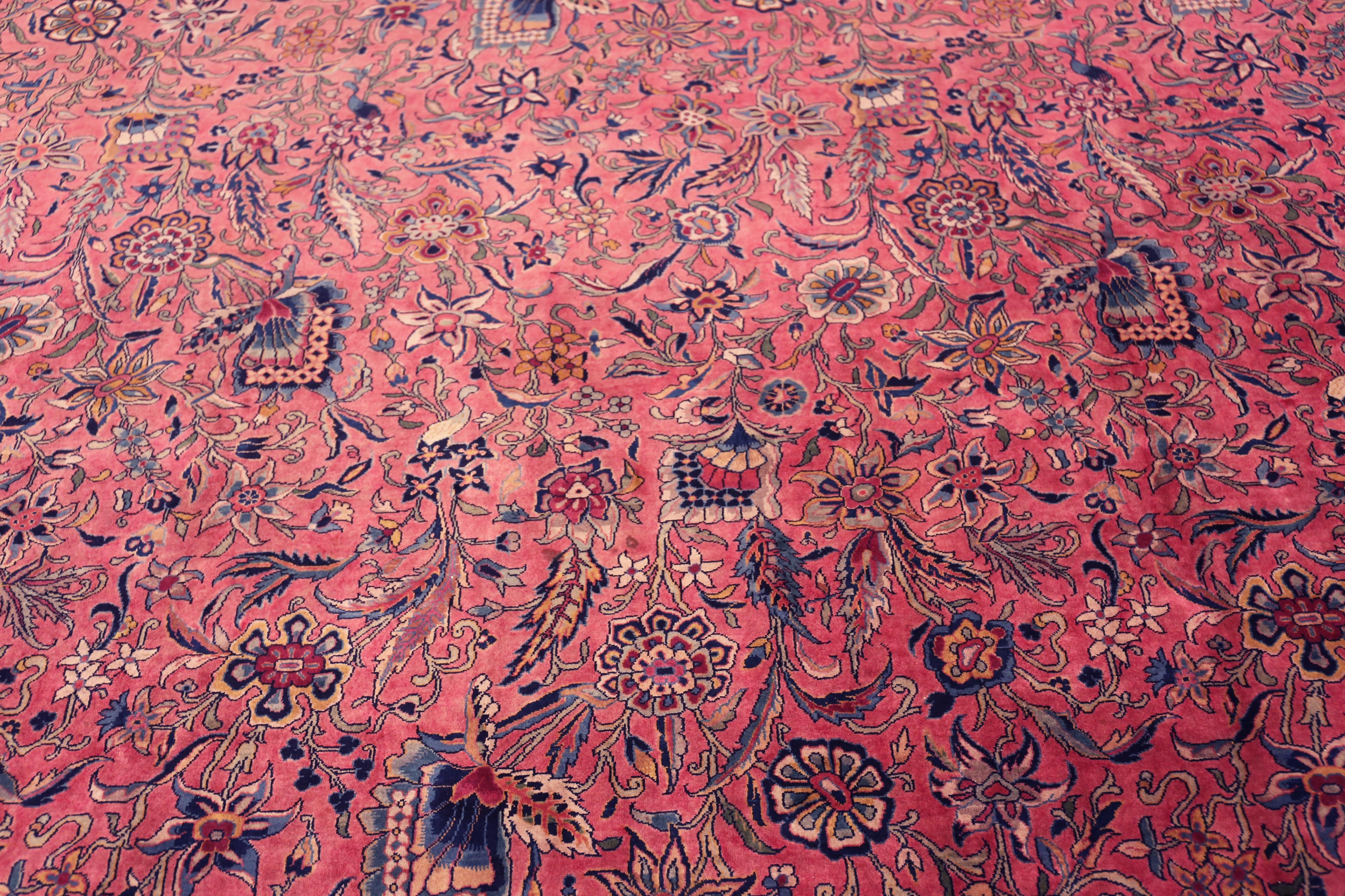Collection Nazmiyal Collection Antique Perse Kashan Tapis 14 ft 7 in x 19 ft 6 in en vente 1