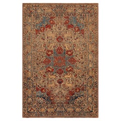 Nazmiyal Collection Antique Persian Kashan Rug 4 ft 4 in x 6 ft 6 in
