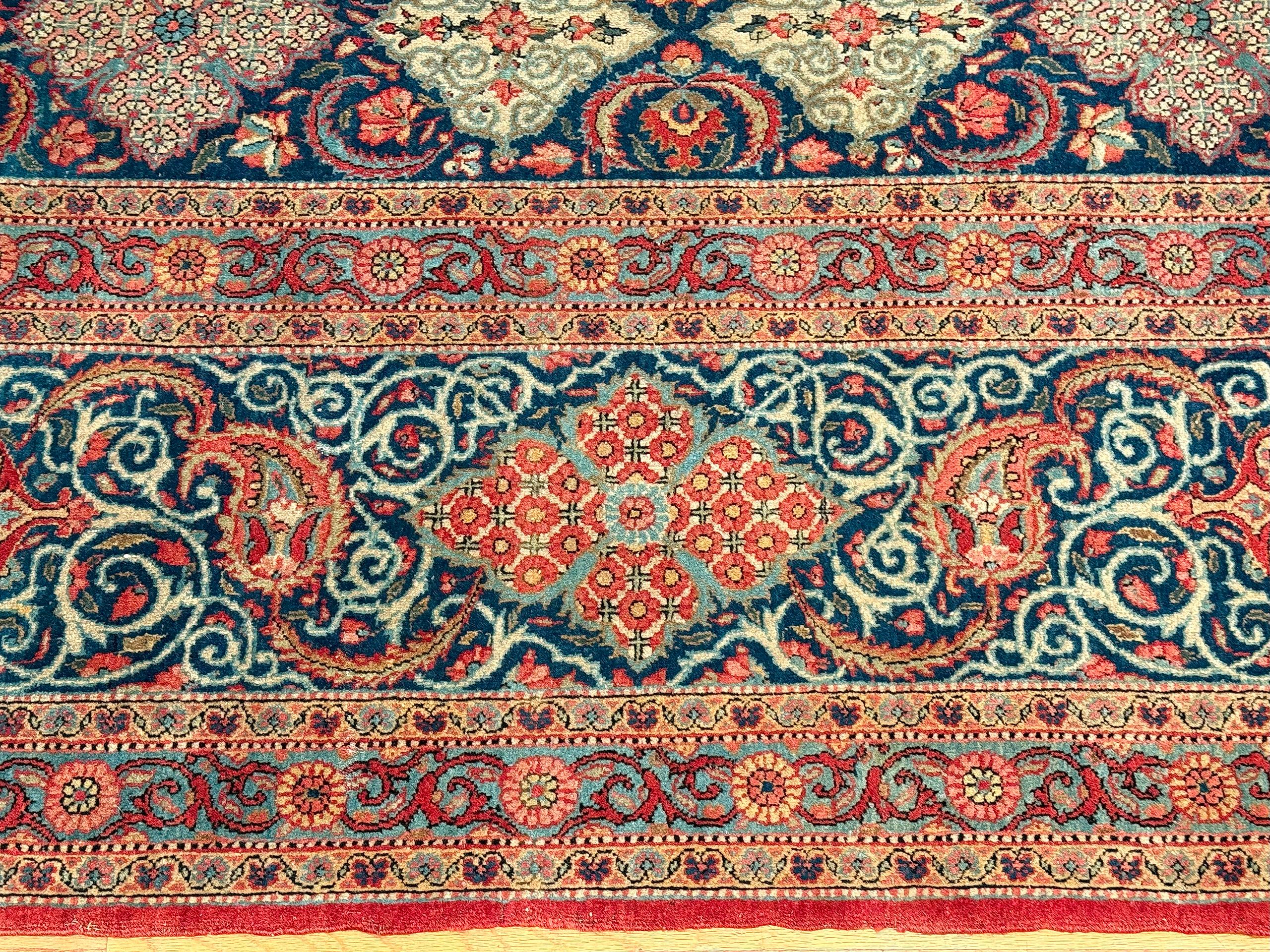 Nazmiyal Collection Antike persische Kashan Teppich 9 ft 3 in x 12 ft im Angebot 2