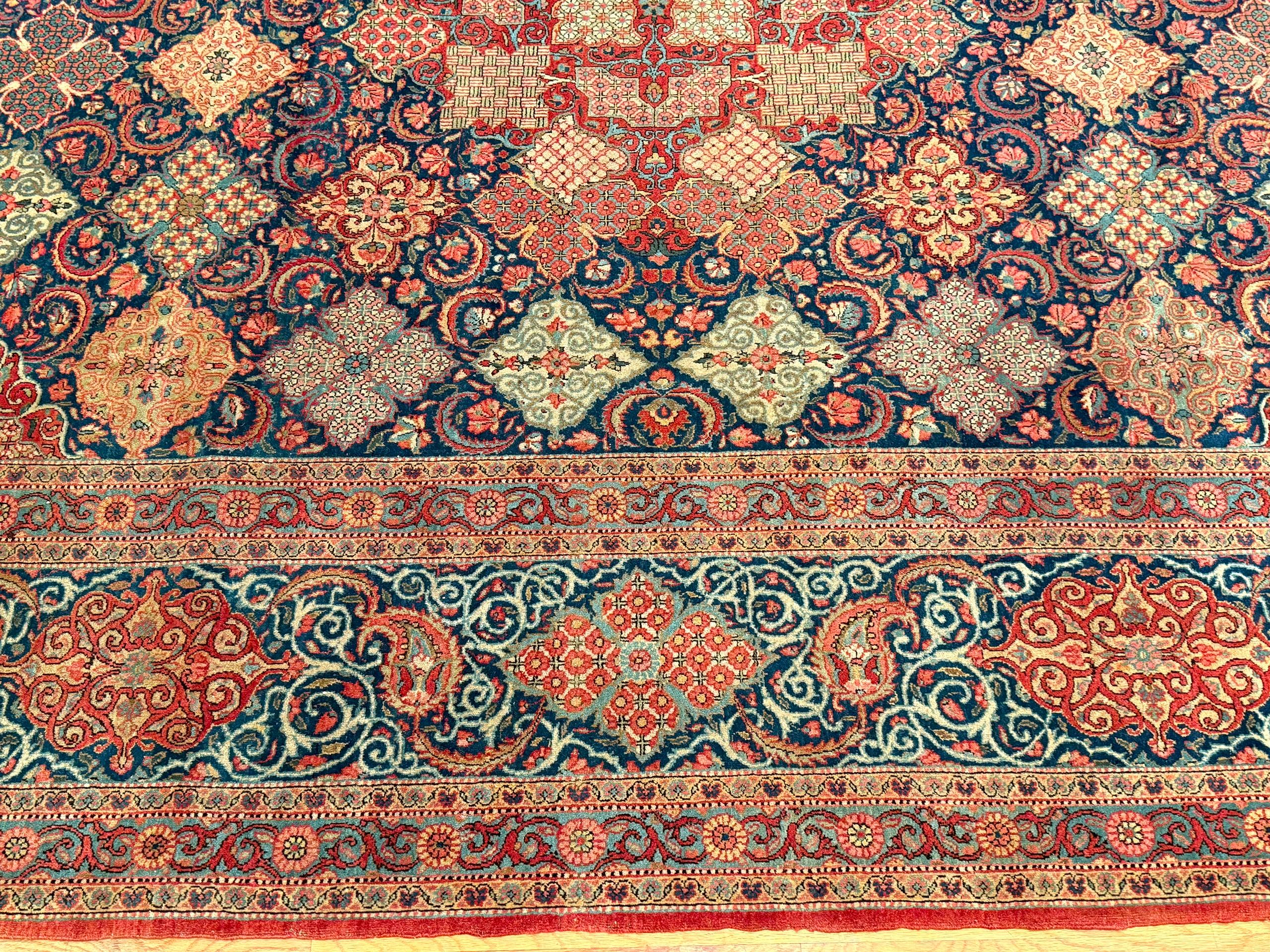 Nazmiyal Collection Antike persische Kashan Teppich 9 ft 3 in x 12 ft im Angebot 3