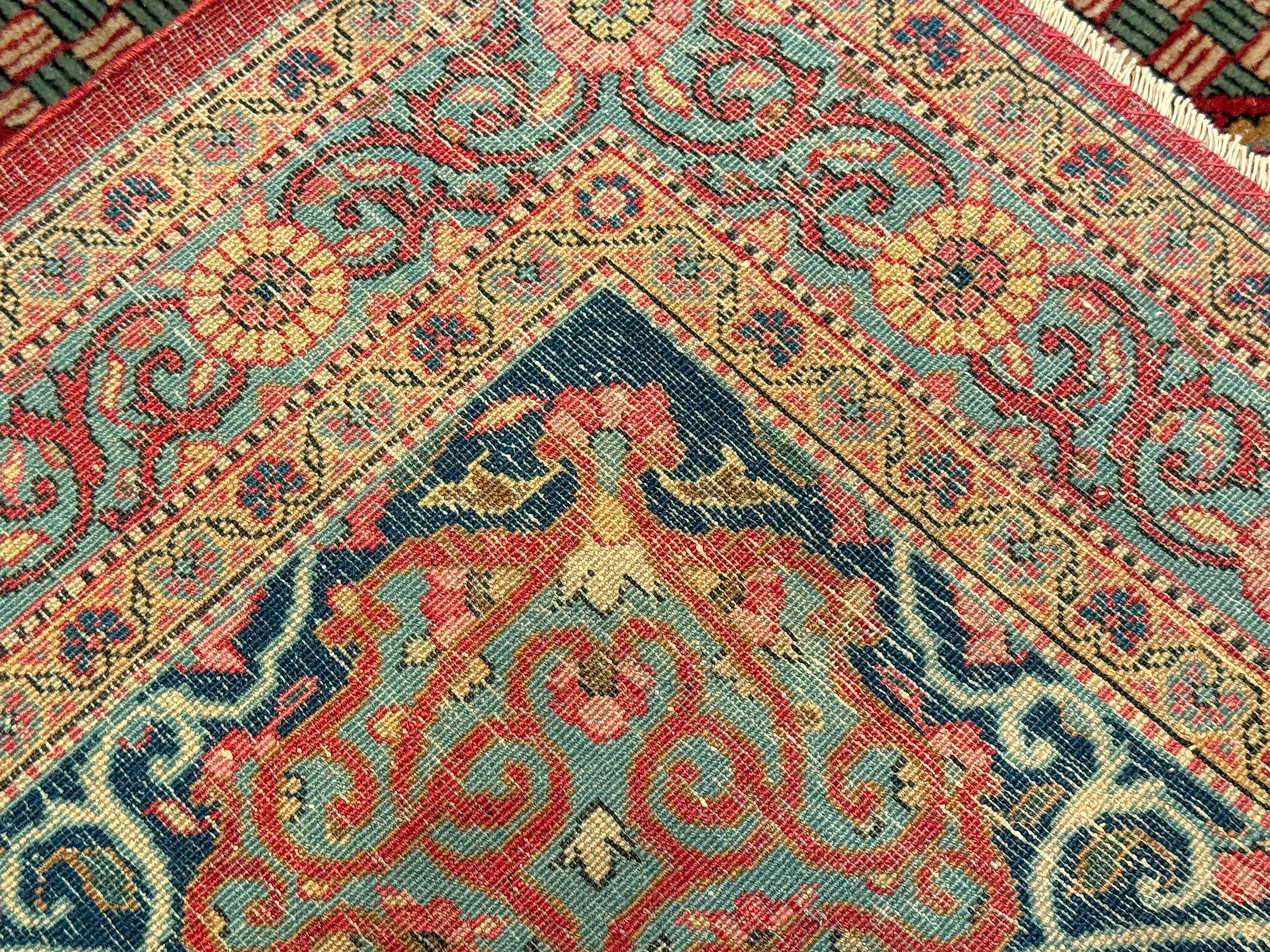 Nazmiyal Collection Antike persische Kashan Teppich 9 ft 3 in x 12 ft (Wolle) im Angebot