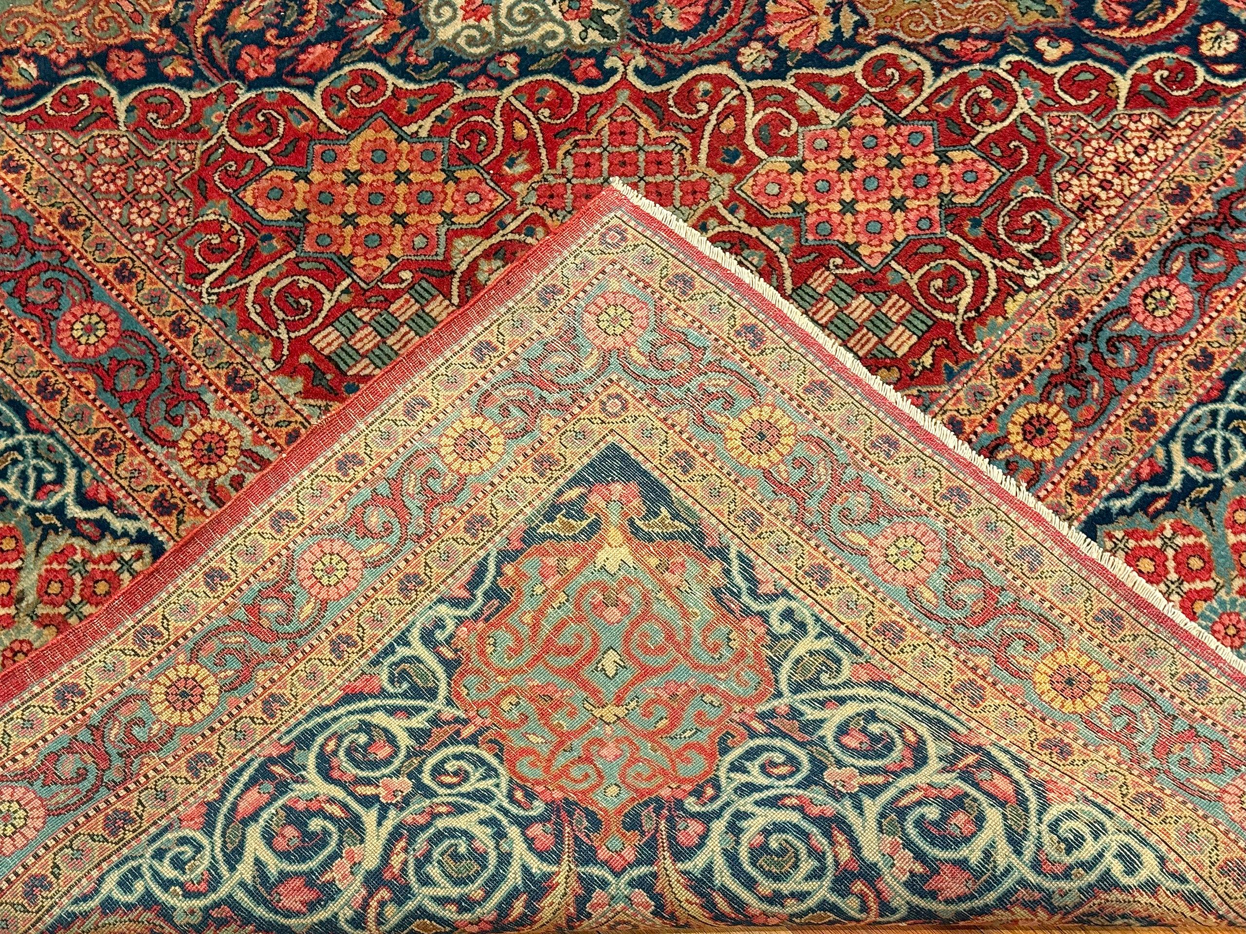 Nazmiyal Collection Antike persische Kashan Teppich 9 ft 3 in x 12 ft im Angebot 1