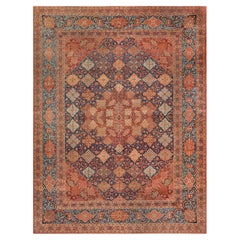Nazmiyal Collection Antique Persian Kashan Rug 9 ft 3 in x 12 ft
