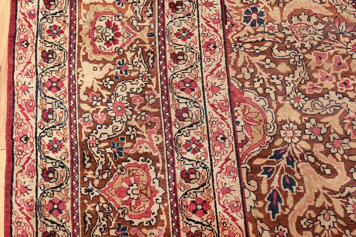Kirman Antique Persian Kerman Carpet. Size: 11' 6