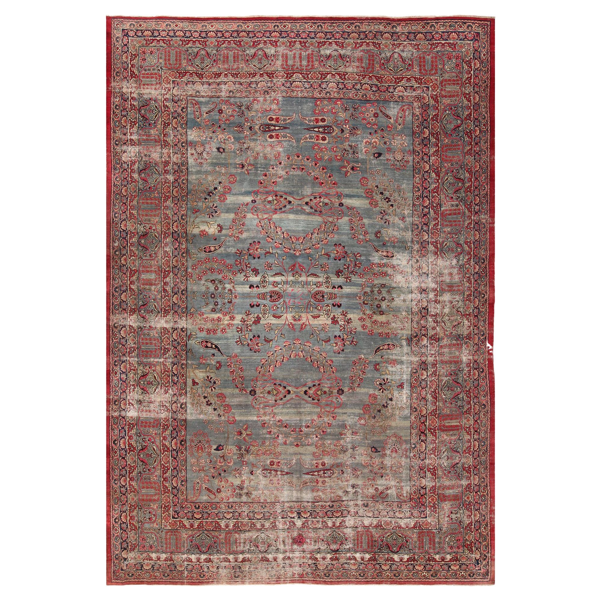 Antiker persischer Kerman-Teppich. 9 ft 10 in x 14 ft 4 in 