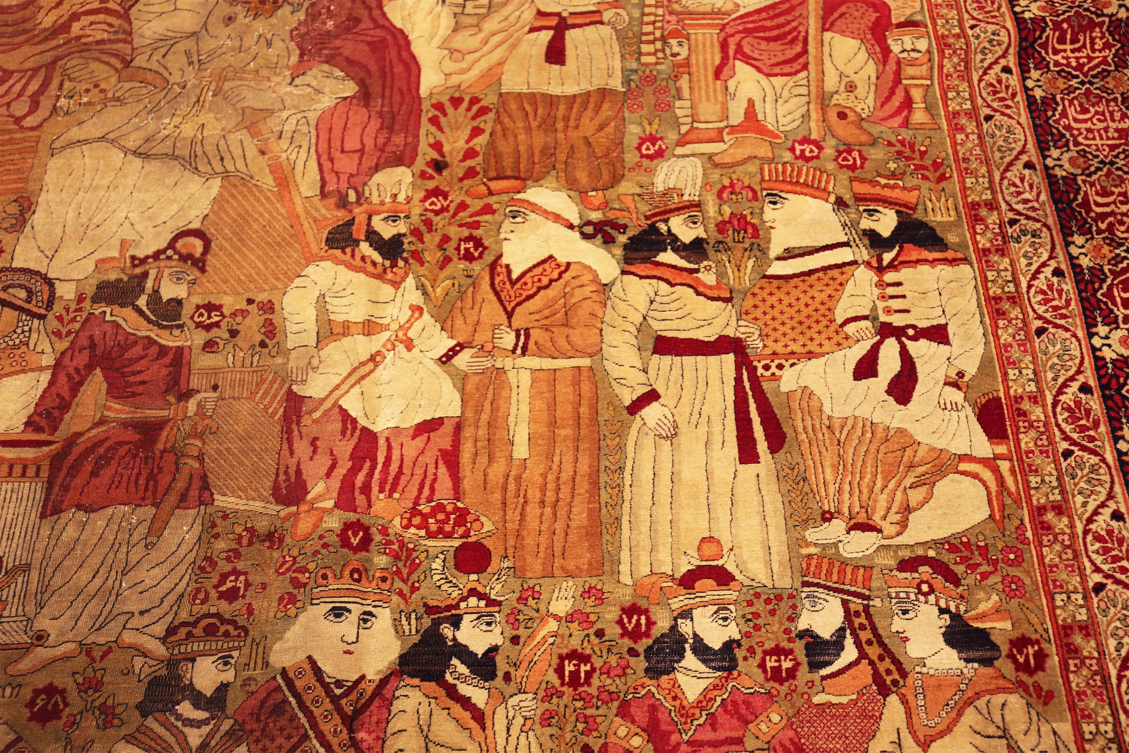 Tappeto Antico Persiano Kerman Collection Nazmiyal Collection 9 ft. x 12 ft. in vendita 4