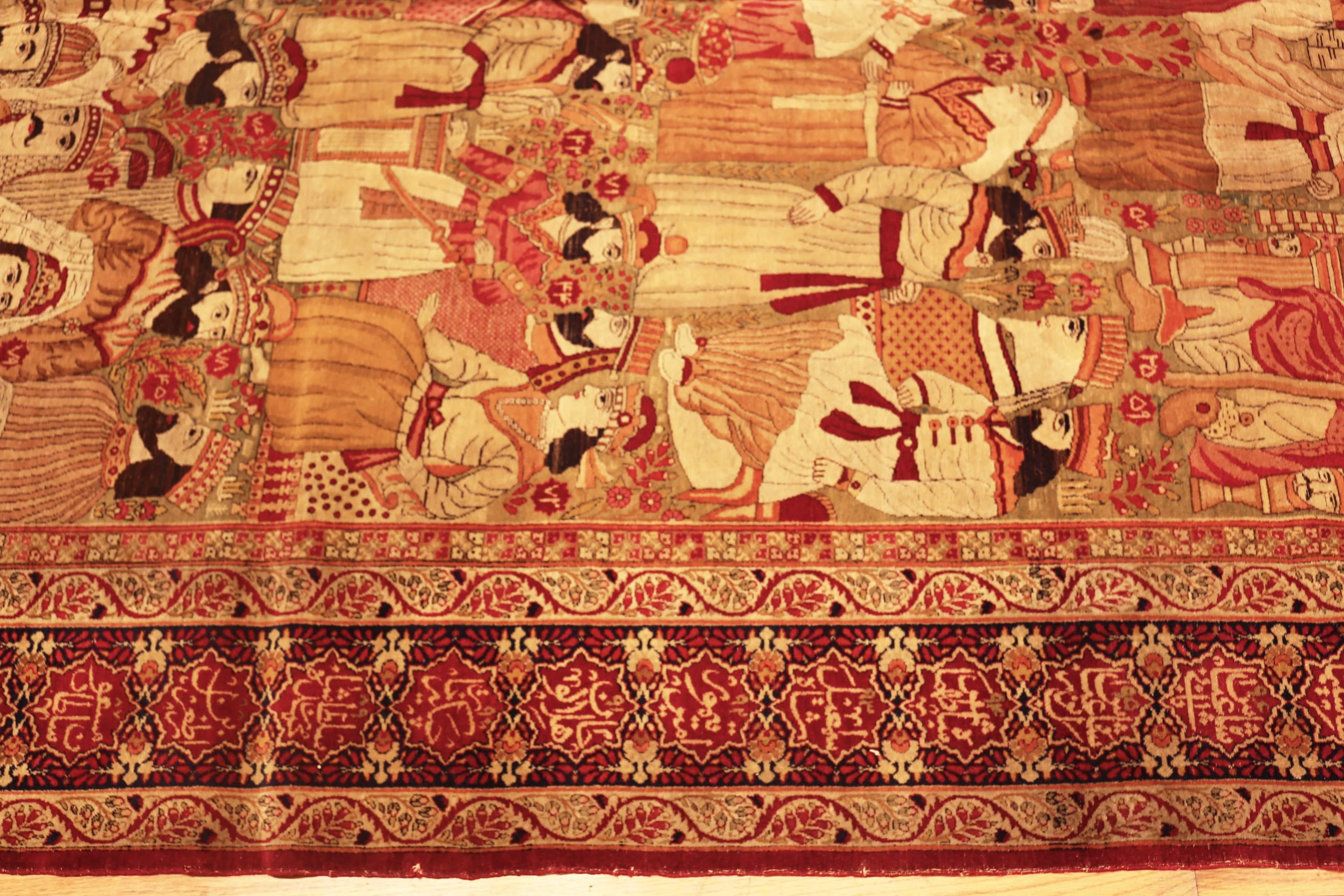 Kirman Tappeto Antico Persiano Kerman Collection Nazmiyal Collection 9 ft. x 12 ft. in vendita