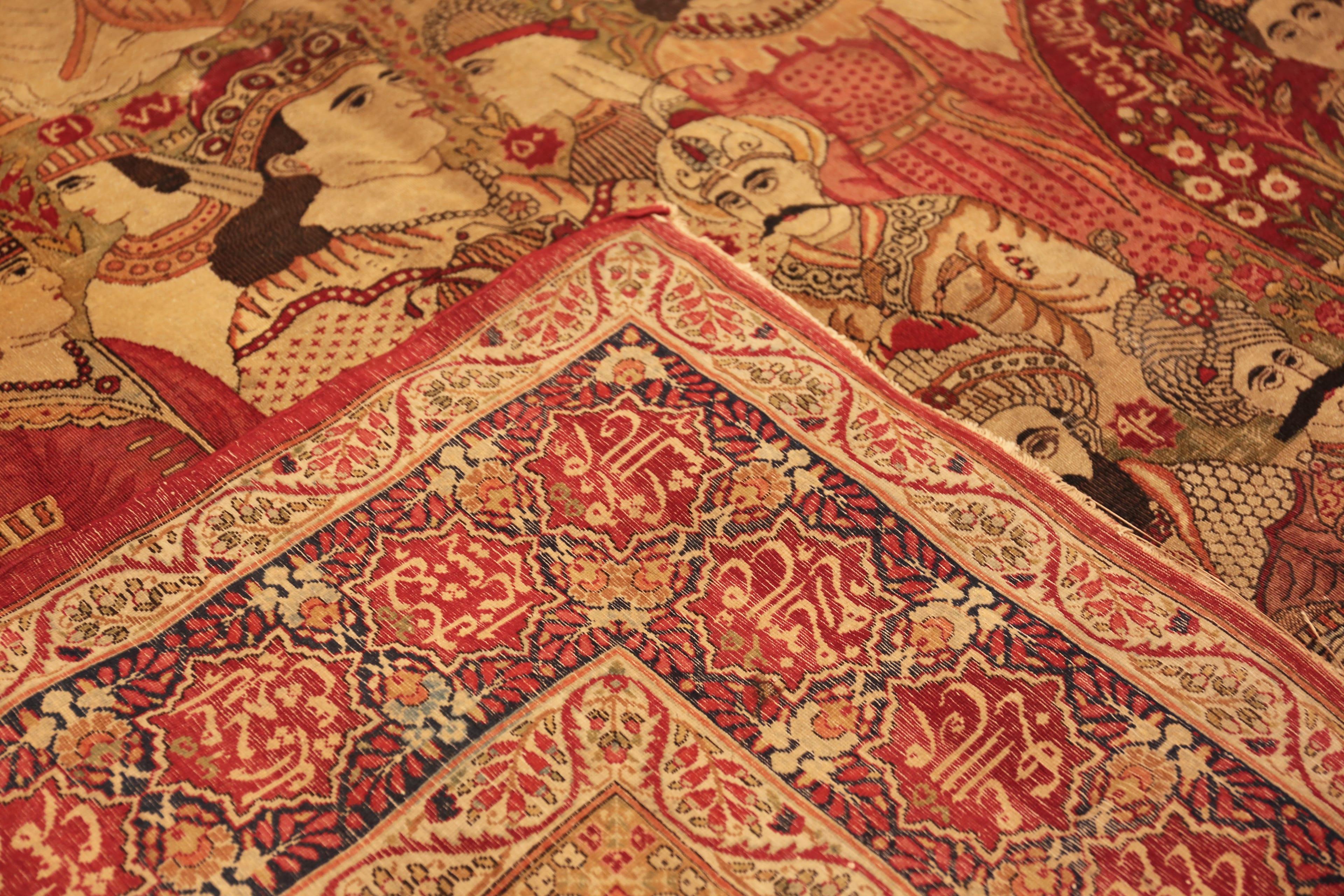 Tappeto Antico Persiano Kerman Collection Nazmiyal Collection 9 ft. x 12 ft. In condizioni buone in vendita a New York, NY