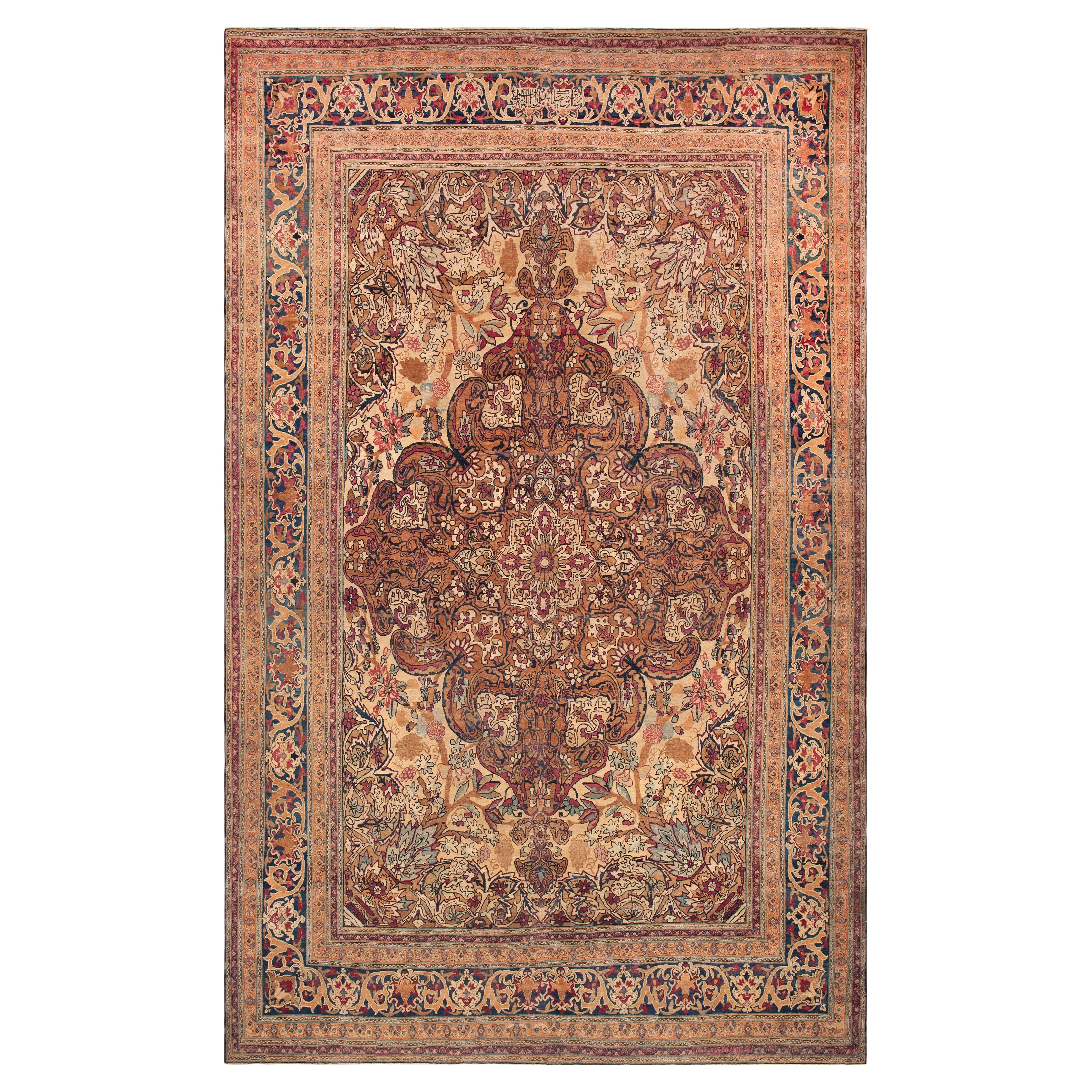 Tappeto Antico Persiano Kerman Collection Nazmiyal Collection 9 ft 5 in x 15 ft 6 in