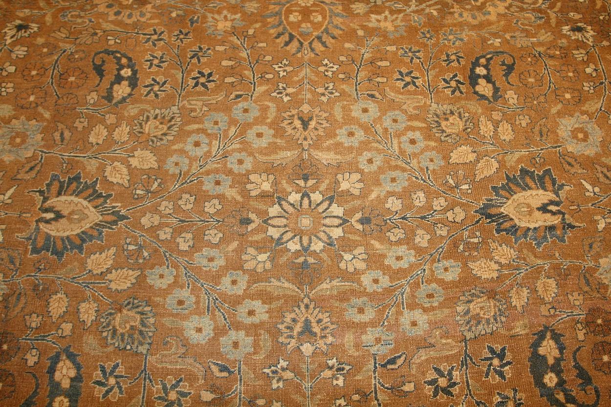 Hand-Knotted Antique Persian Khorassan Carpet. Size: 12 ft x 28 ft For Sale