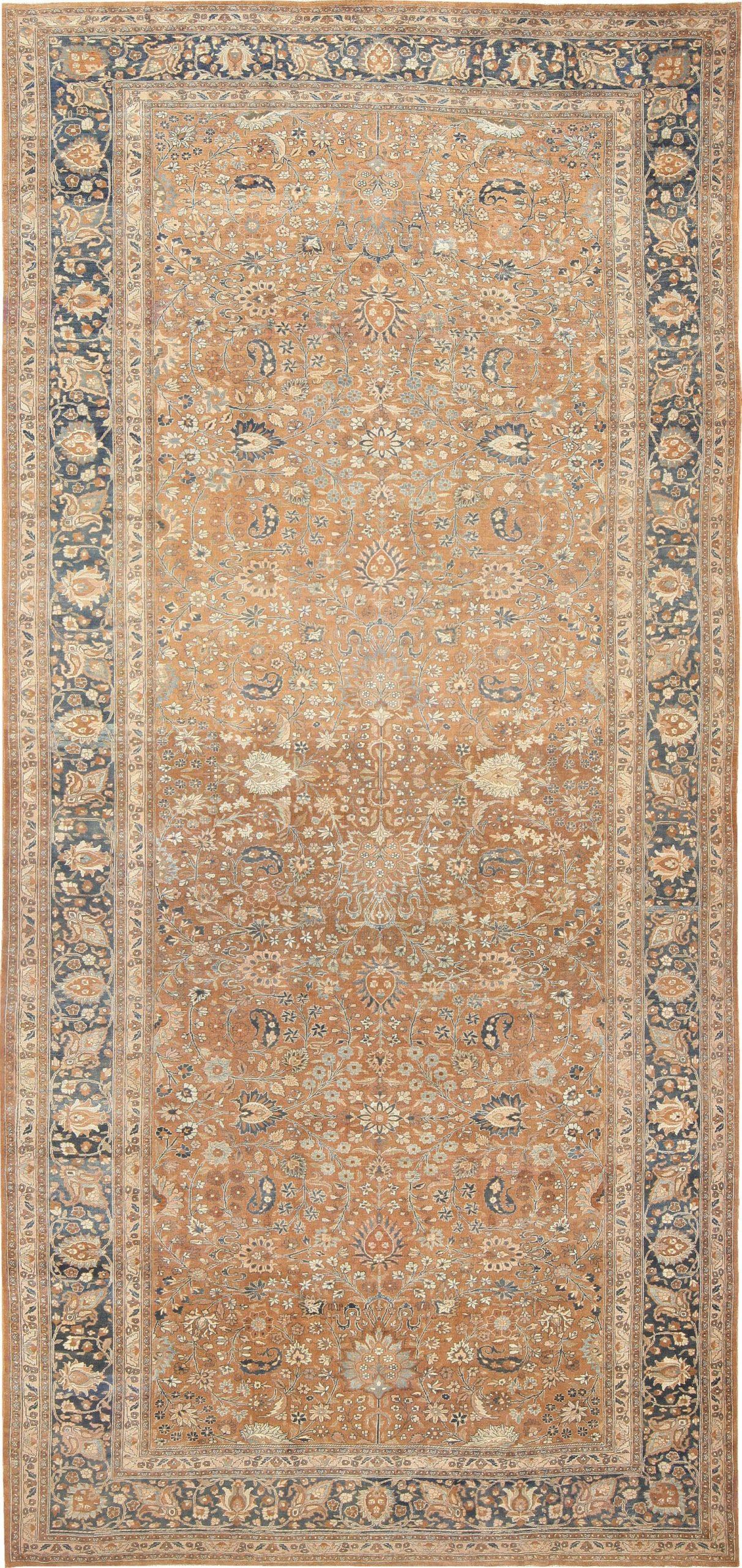 20th Century Antique Persian Khorassan Carpet. Size: 12 ft x 28 ft For Sale