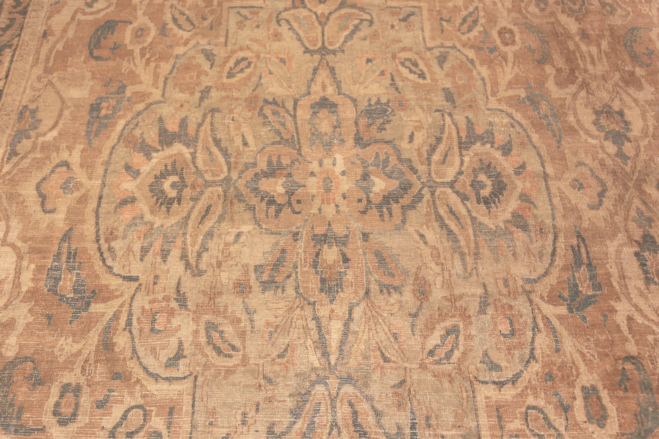 Hand-Knotted Antique Persian Khorassan Rug. 18 ft 1 in x 29 ft 1 in For Sale