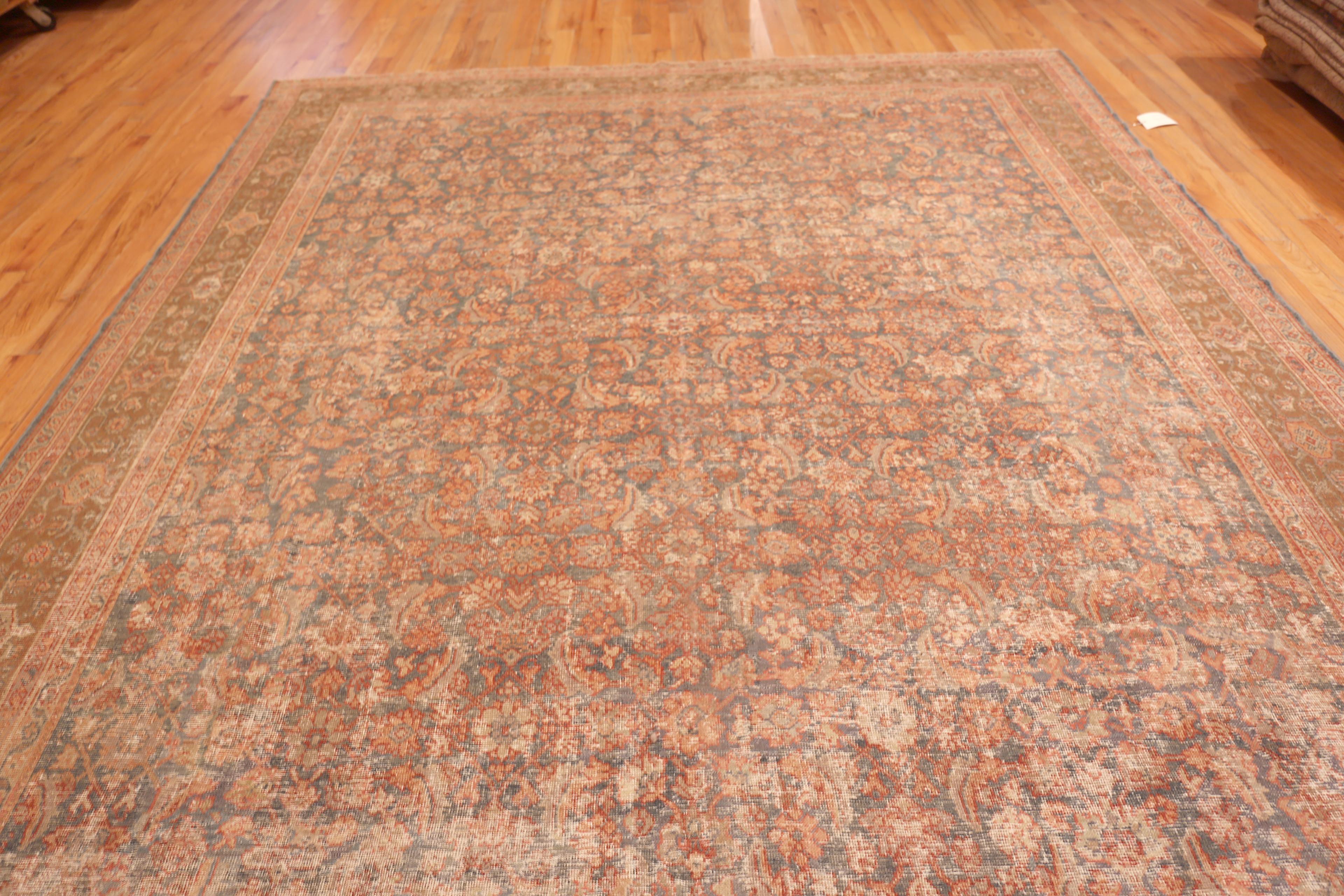 Ancien tapis persan Mahal, Pays d'origine : Perse, Circa Date : 1900 - Ce tapis antique