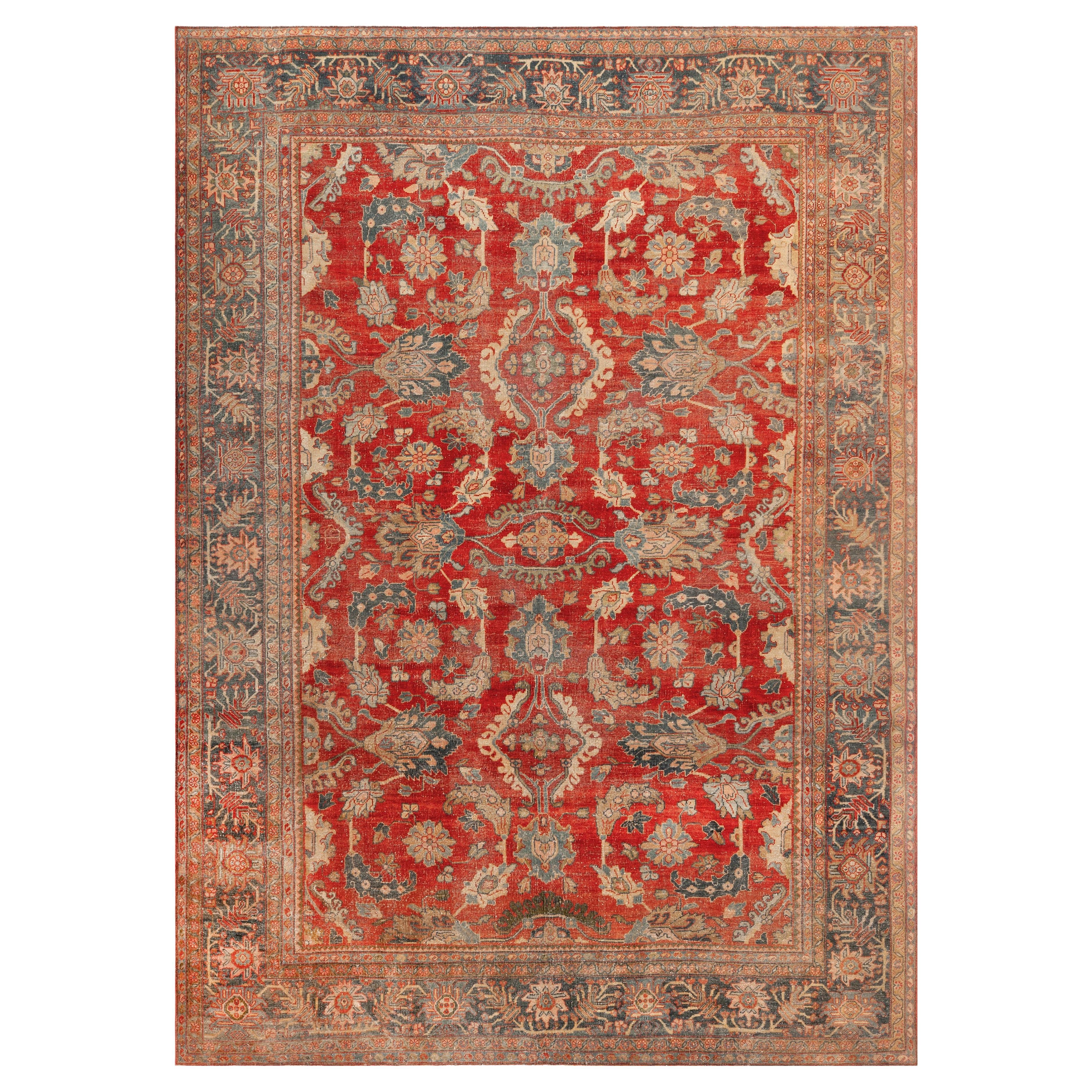 Nazmiyal Collection Antique Persian Mahal Rug 8 ft 10 in x 12 ft 6 in