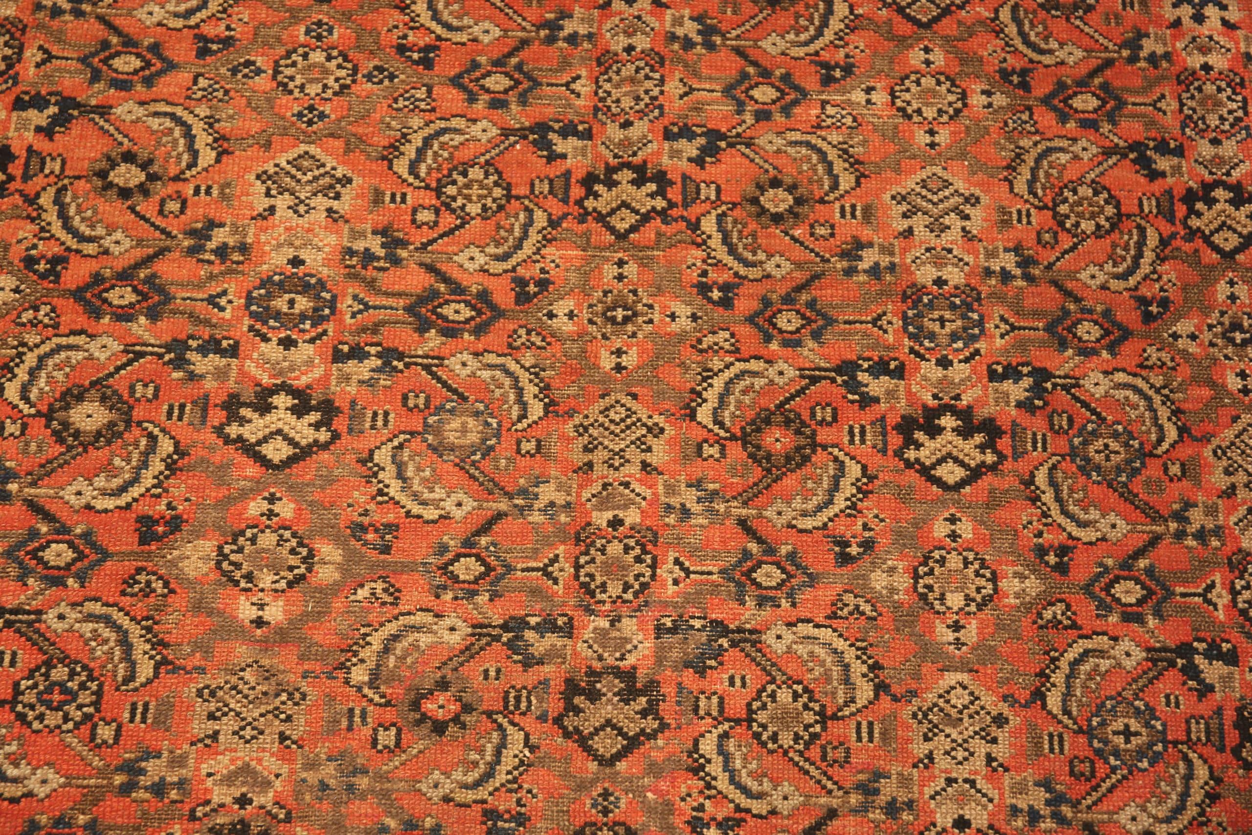 Tribal Antique Persian Malayer Rug. 7 ft 2 in x 16 ft 9 in  For Sale
