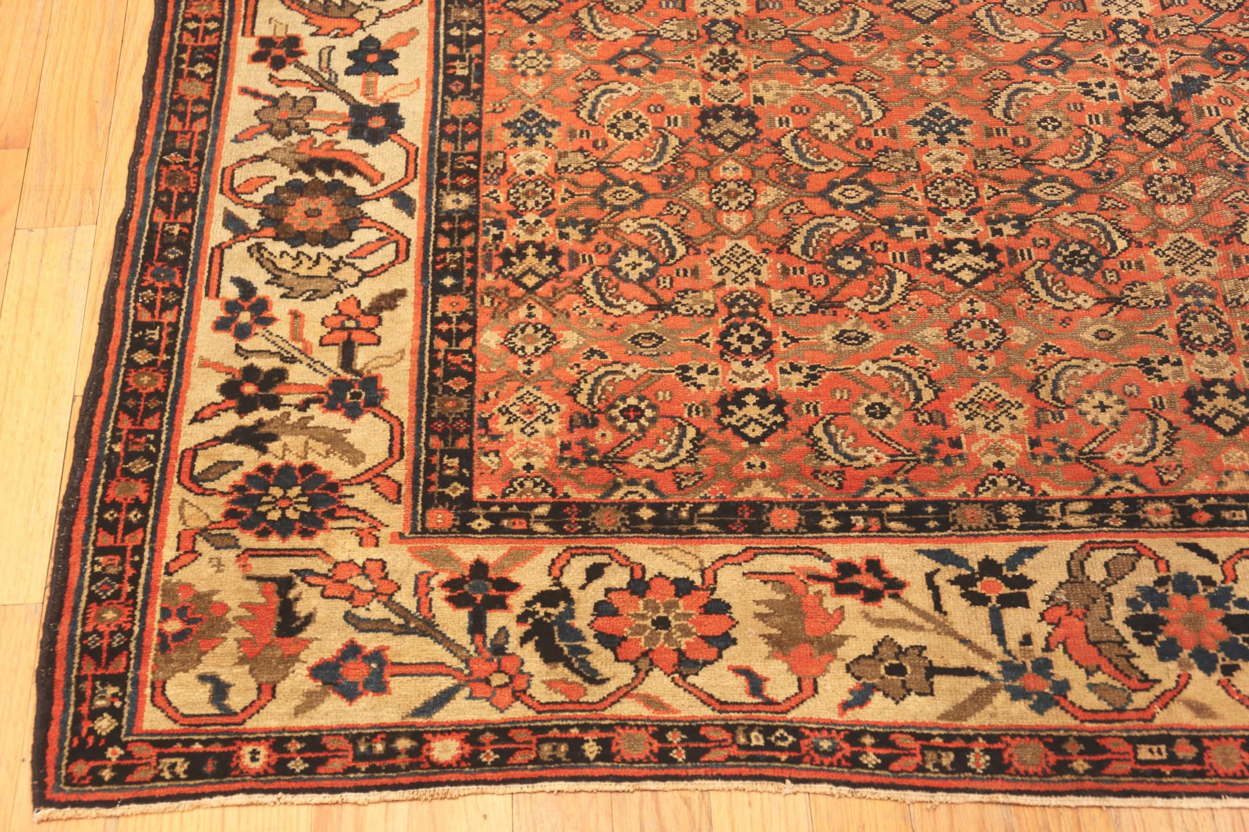 Antique Persian Malayer Rug. 7 ft 2 in x 16 ft 9 in  In Good Condition For Sale In New York, NY