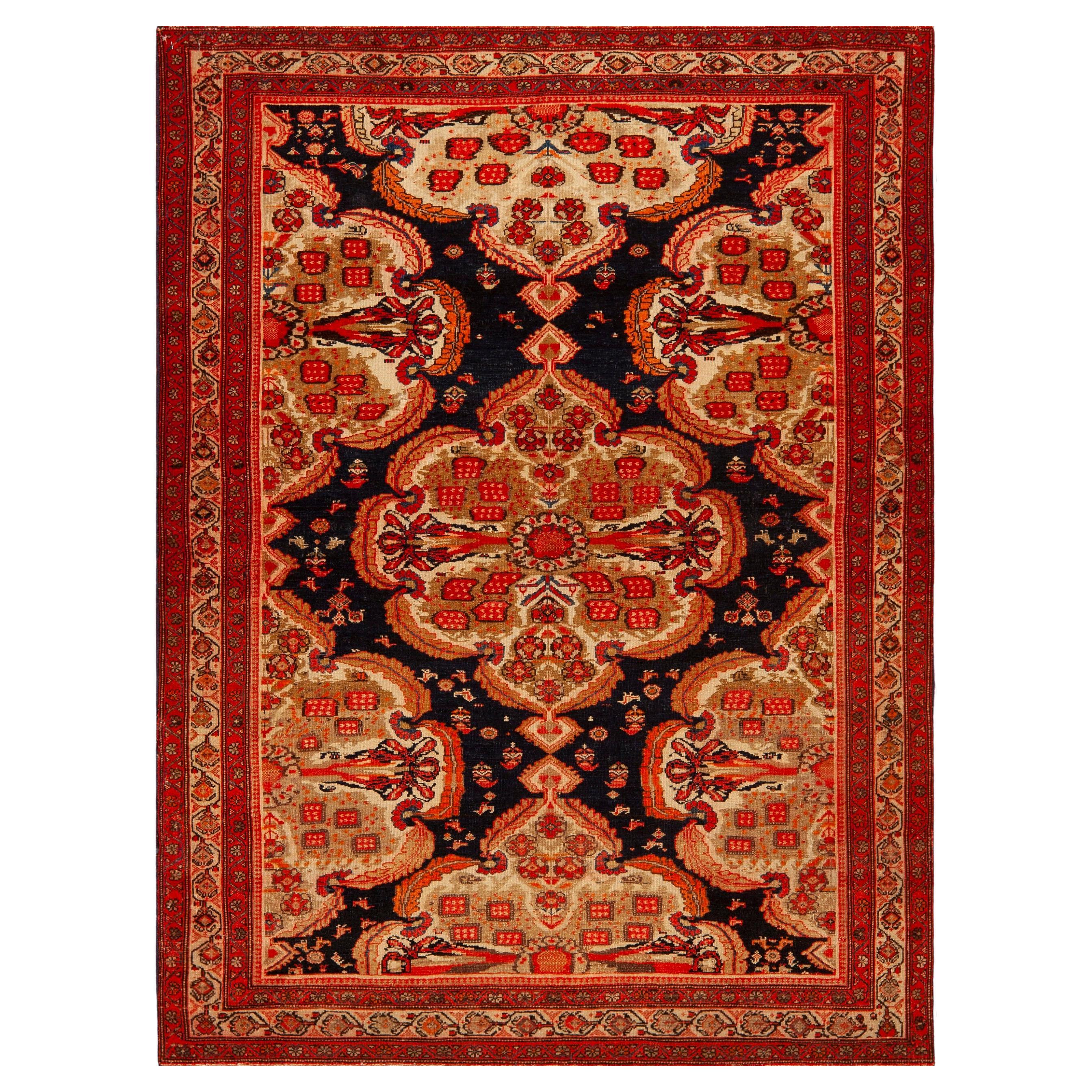 Nazmiyal Collection Antike persische Malayer Teppich Rich Palette 4
 3" x 5
 8" im Angebot