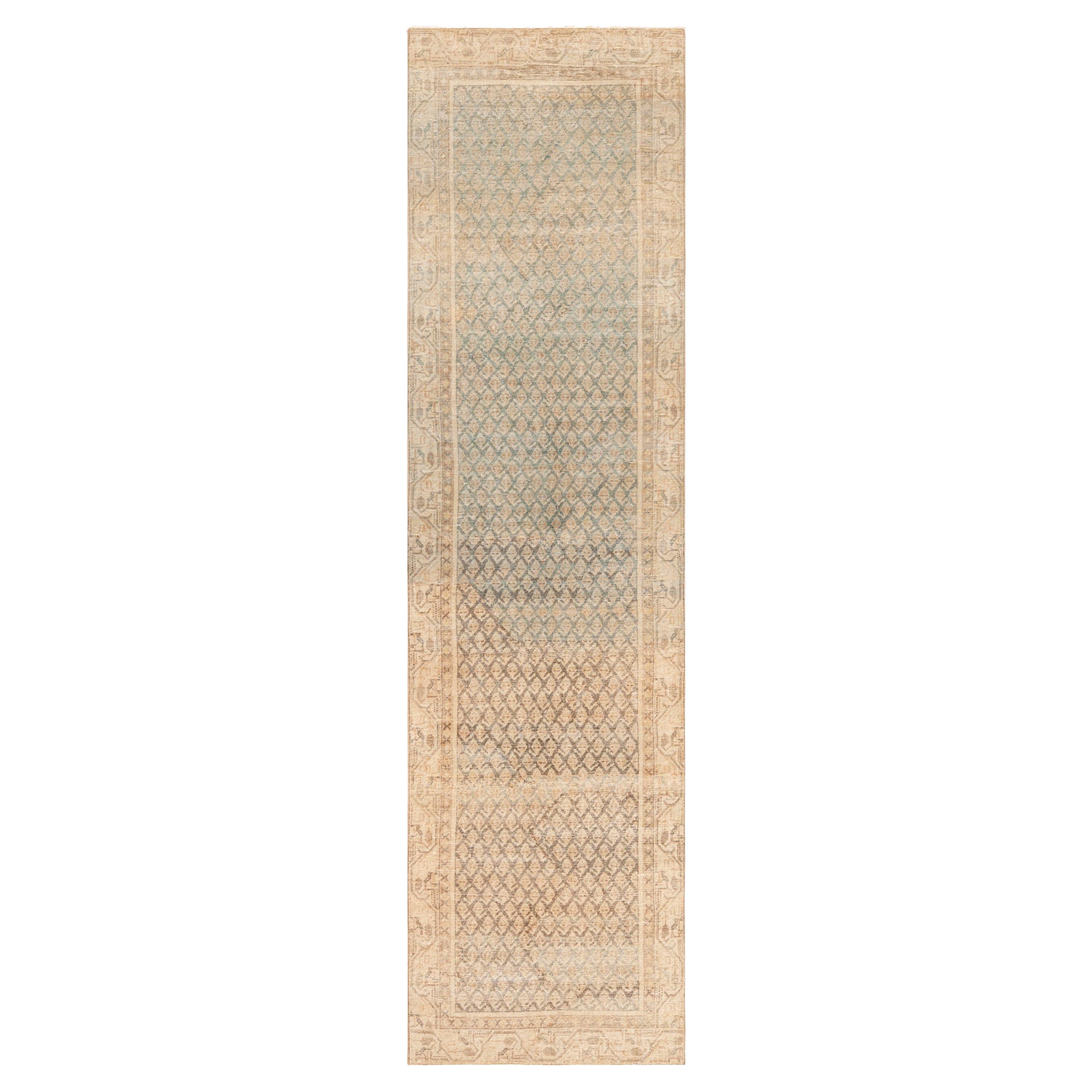 Nazmiyal Collection Antique Persian Malayer Runner Rug 3 ft 3 in x 12 ft 1 in