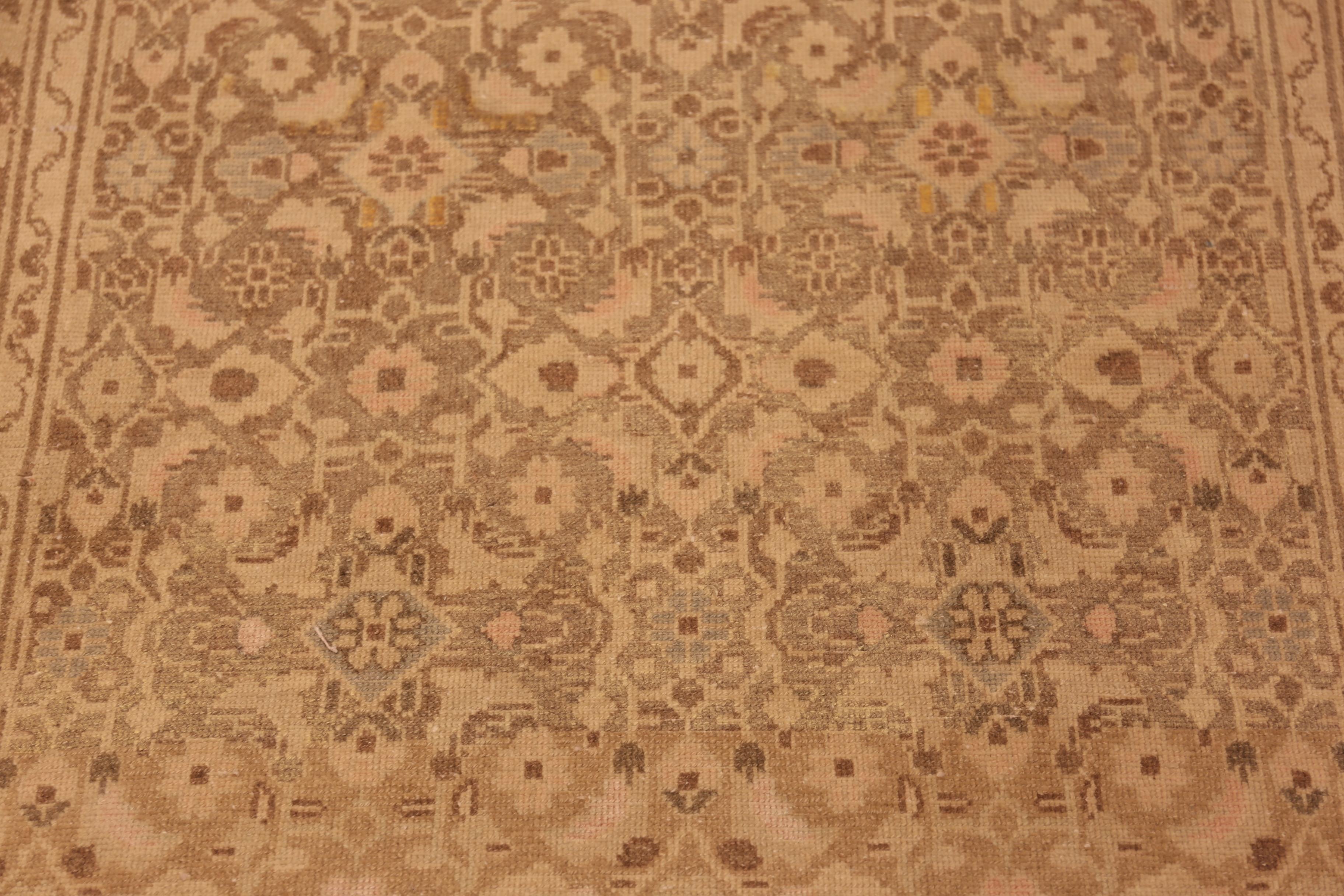 Nazmiyal Collection Antike persische Malayer Läufer Teppich 3 ft 5 in x 13 ft 2 in (Wolle) im Angebot