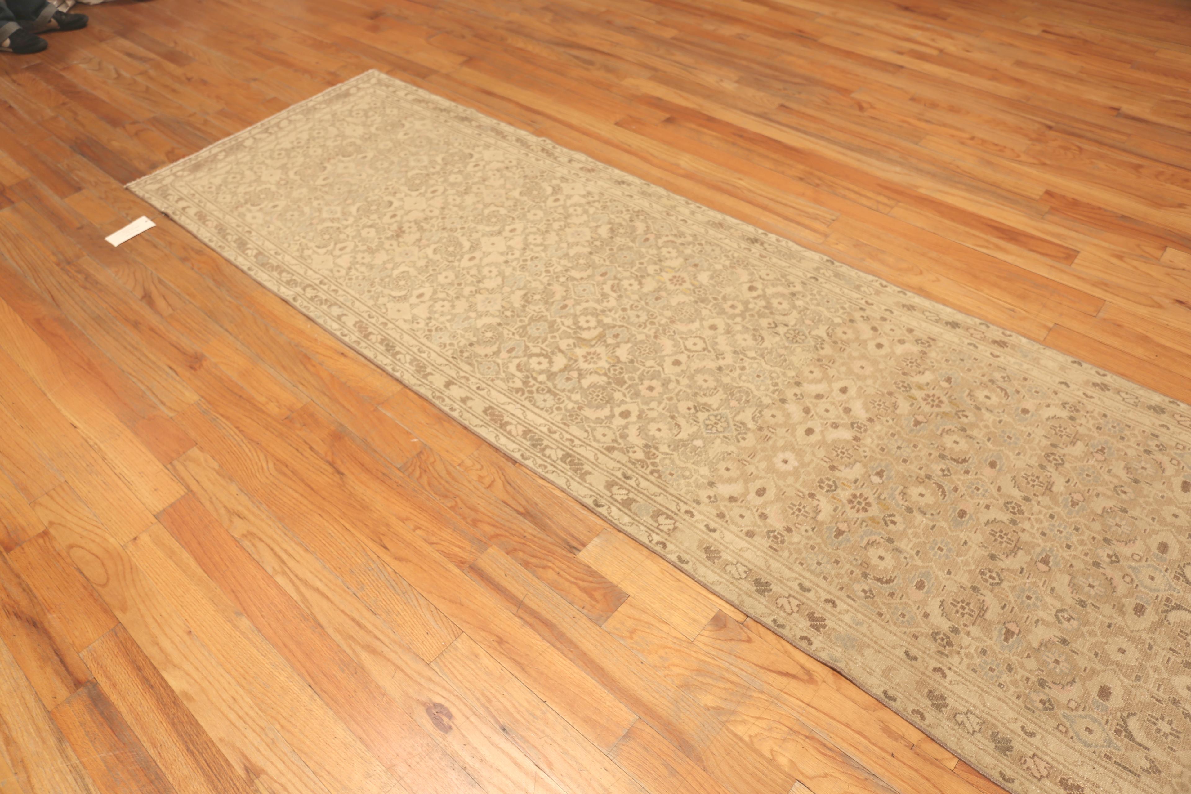 Tappeto Runner Antico Persiano Malayer Collection 3 ft 5 in x 13 ft 2 in in vendita 1