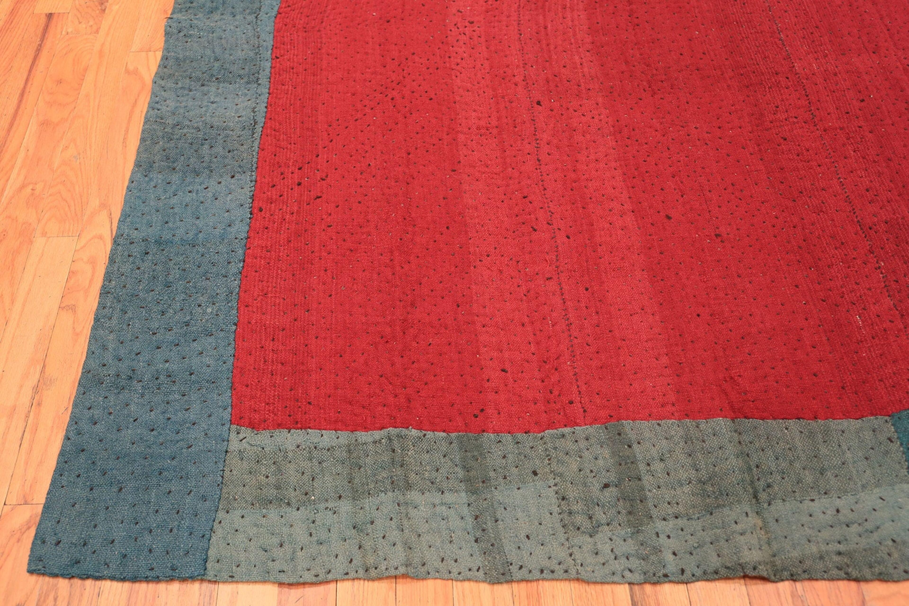 20th Century Antique Persian Mazandaran Kilim Blanket. 7' 3