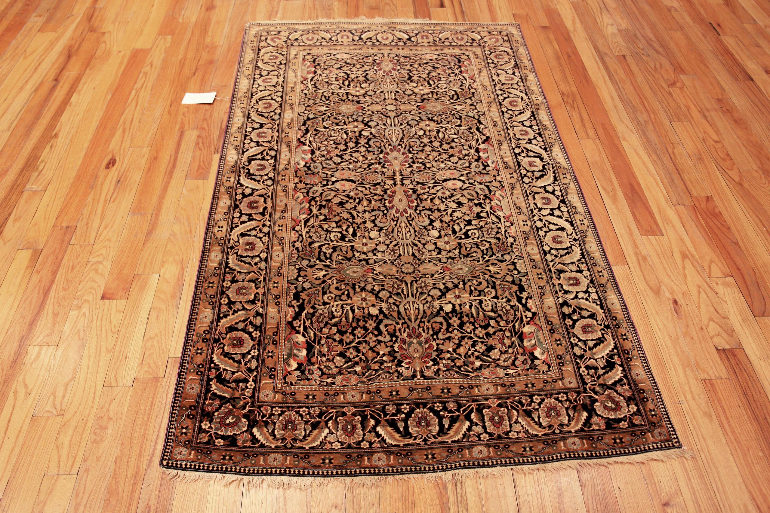 Fine Luxurious Formal Antique Traditional Persian Mohtasham Kashan Rug, Country of Origin: Persia, Circa date: 1880. Size: 4 ft 4 in x 6 ft 10 in (1.32 m x 2.08 m)

 