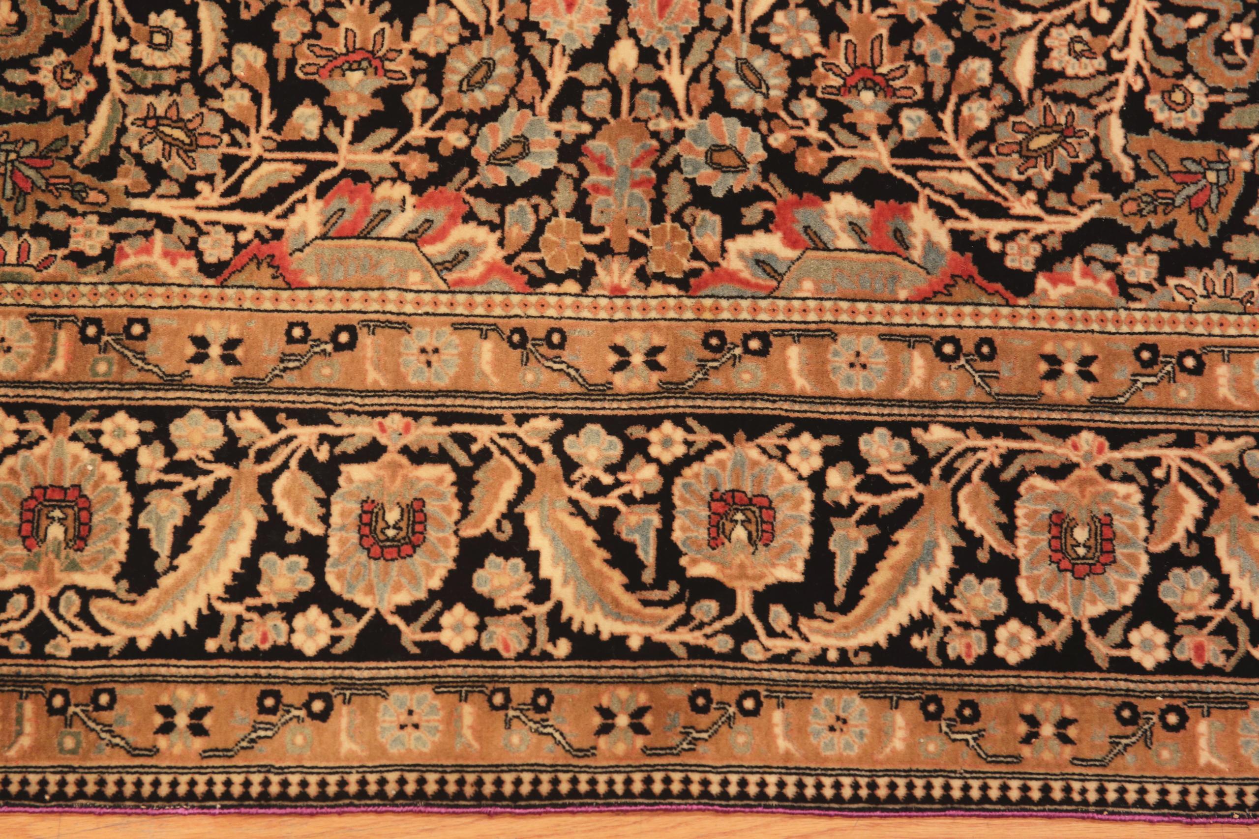 Hand-Knotted Antique Persian Mohtasham Kashan Rug. 4 ft 4 in x 6 ft 10 in For Sale