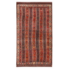 Antique Persian Qashqai Rug. 5 ft 1 in x 9 ft 3 in