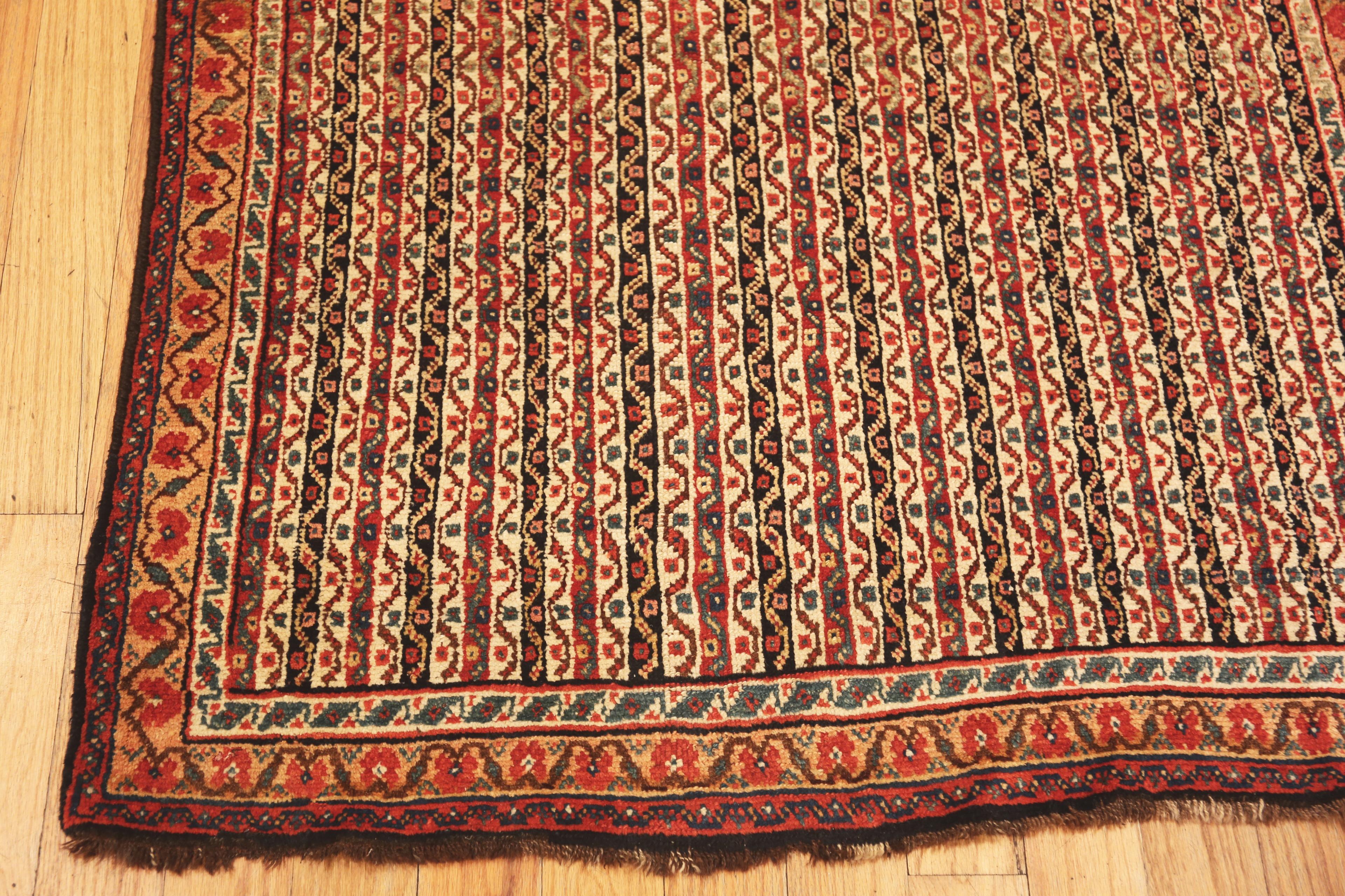 Hand-Knotted Antique Persian Qashqai Runner. 3 ft 5 in x 12 ft 9 in For Sale