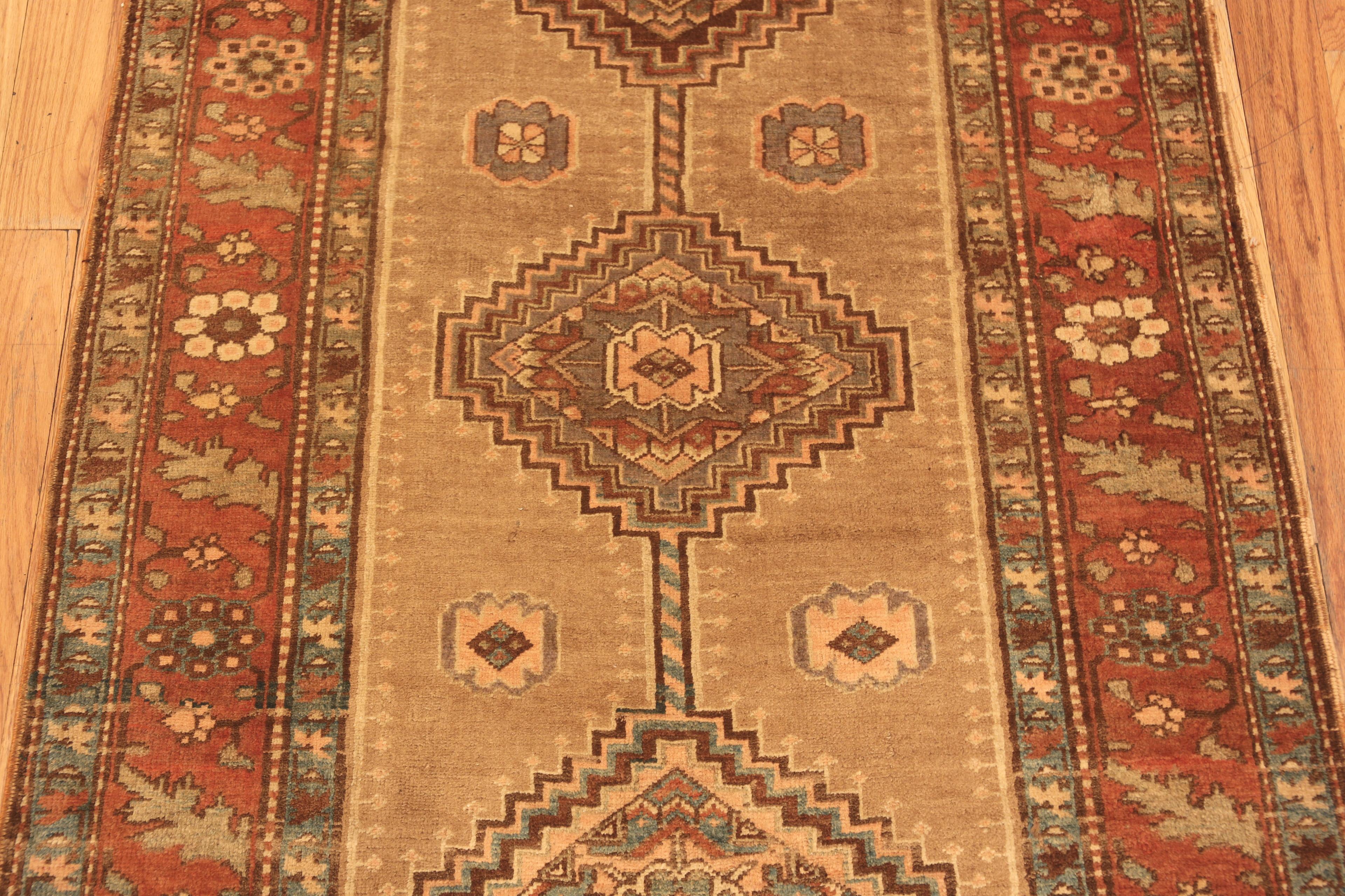 Hand-Knotted Antique Persian Serab Runner. 3 ft 6 in x 13 ft 8 in For Sale