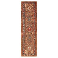 Nazmiyal Collection Antique Persian Serab Runner Rug 3 ft 5 in x 12 ft