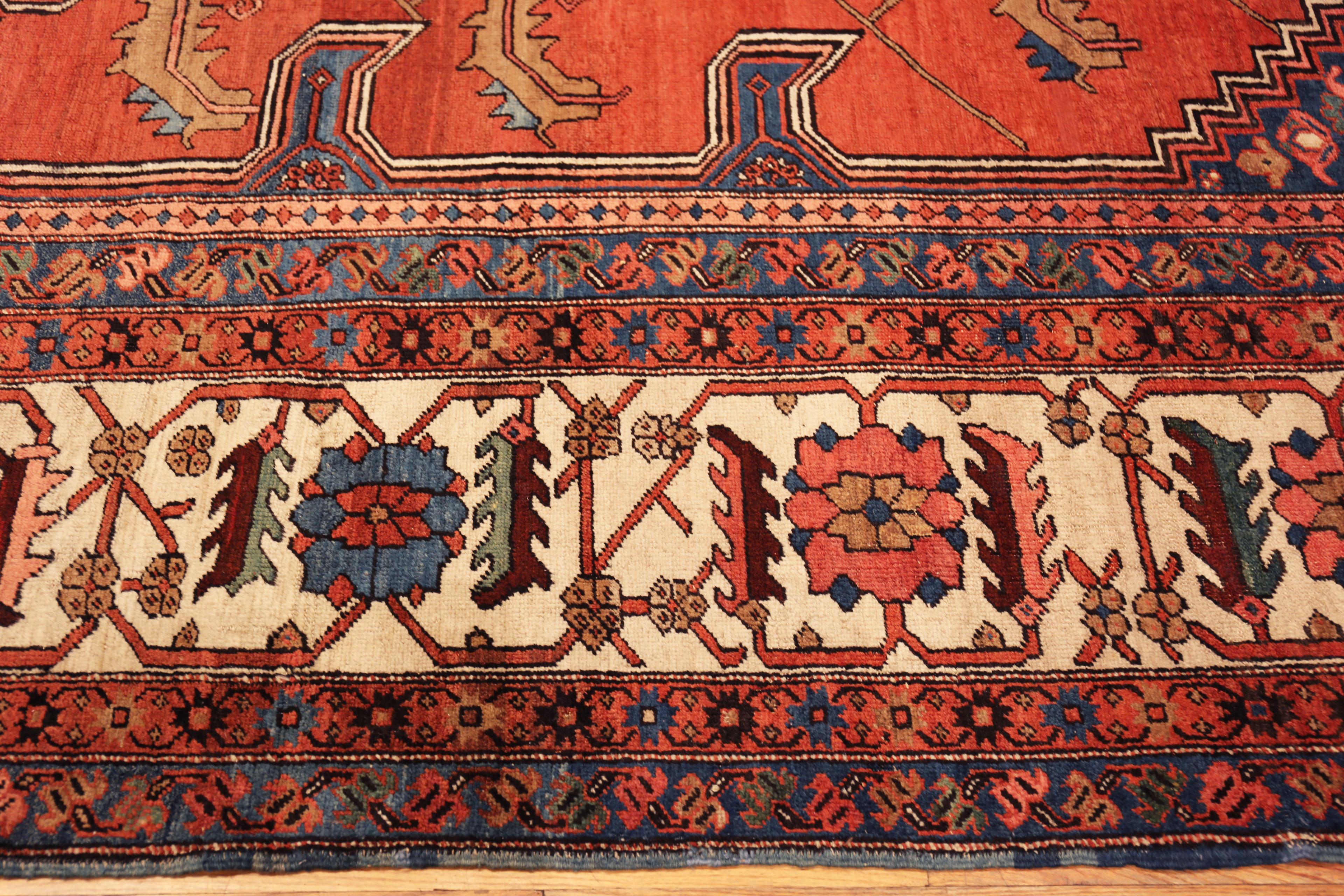 Persiano Tappeto Nazmiyal Collection Antique Persian Serapi 11 ft 10 in x 18 ft in vendita