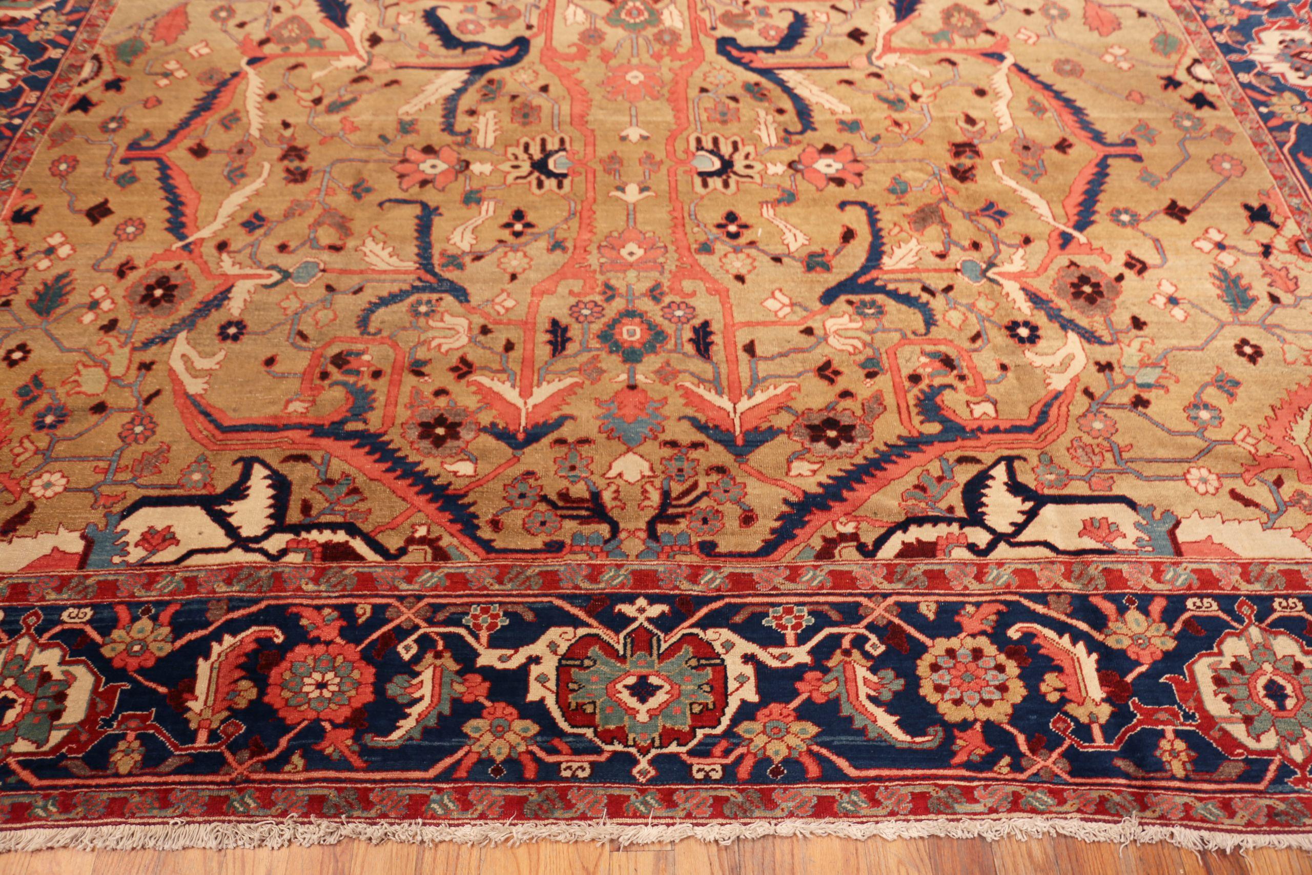 Persiano Tappeto Nazmiyal Collection Antique Persian Serapi 11 ft 10 in x 18 ft in vendita