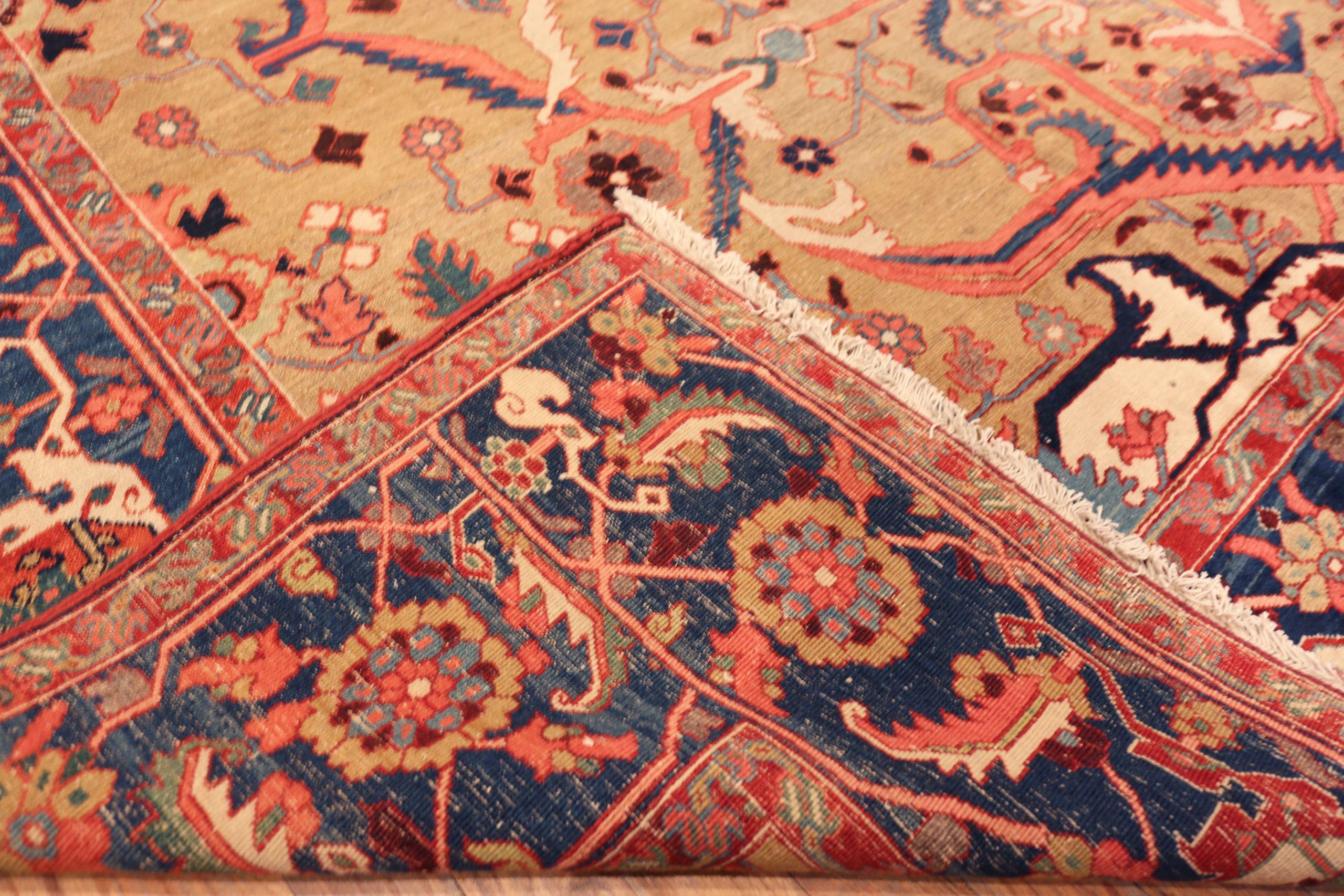 Tappeto Nazmiyal Collection Antique Persian Serapi 11 ft 10 in x 18 ft In condizioni buone in vendita a New York, NY