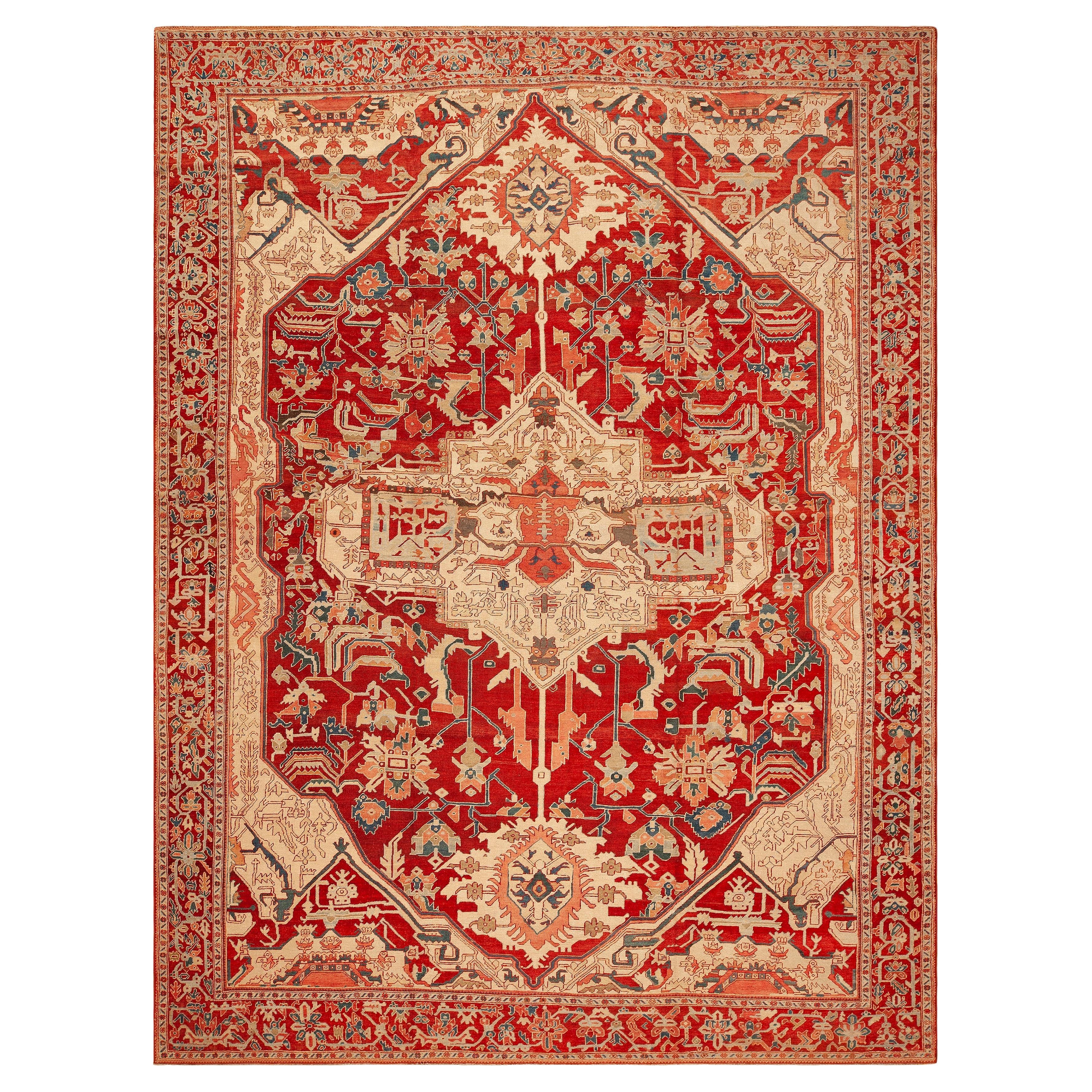 Nazmiyal Collection Antique Persian Serapi Rug 12 ft x 16 ft