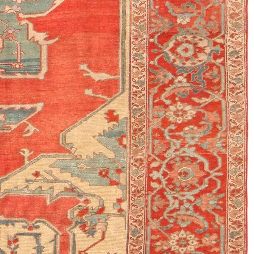 Antiker persischer Serapi-Teppich, Herkunftsland/Teppichart: Persische Teppiche, CIRCA Datum: 1900. Größe: 9 ft x 11 ft 6 in (2,74 m x 3,51 m)

