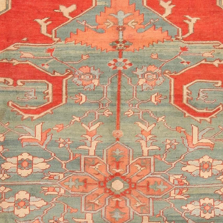Antiker persischer Serapi-Teppich. Größe: 9 ft x 11 ft 6 in im Zustand „Gut“ im Angebot in New York, NY
